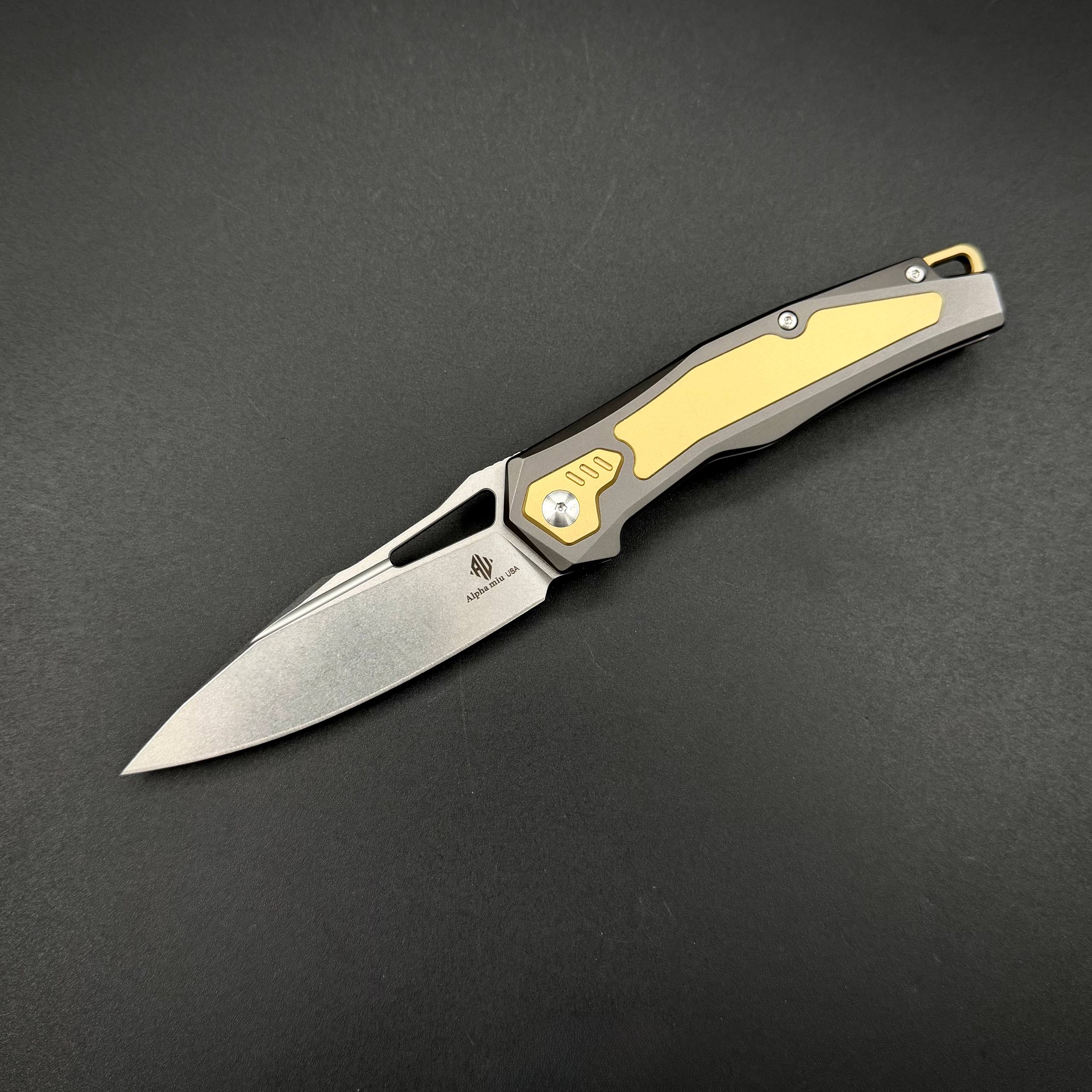 Складной нож Swift Gray Gold n690co Titanium