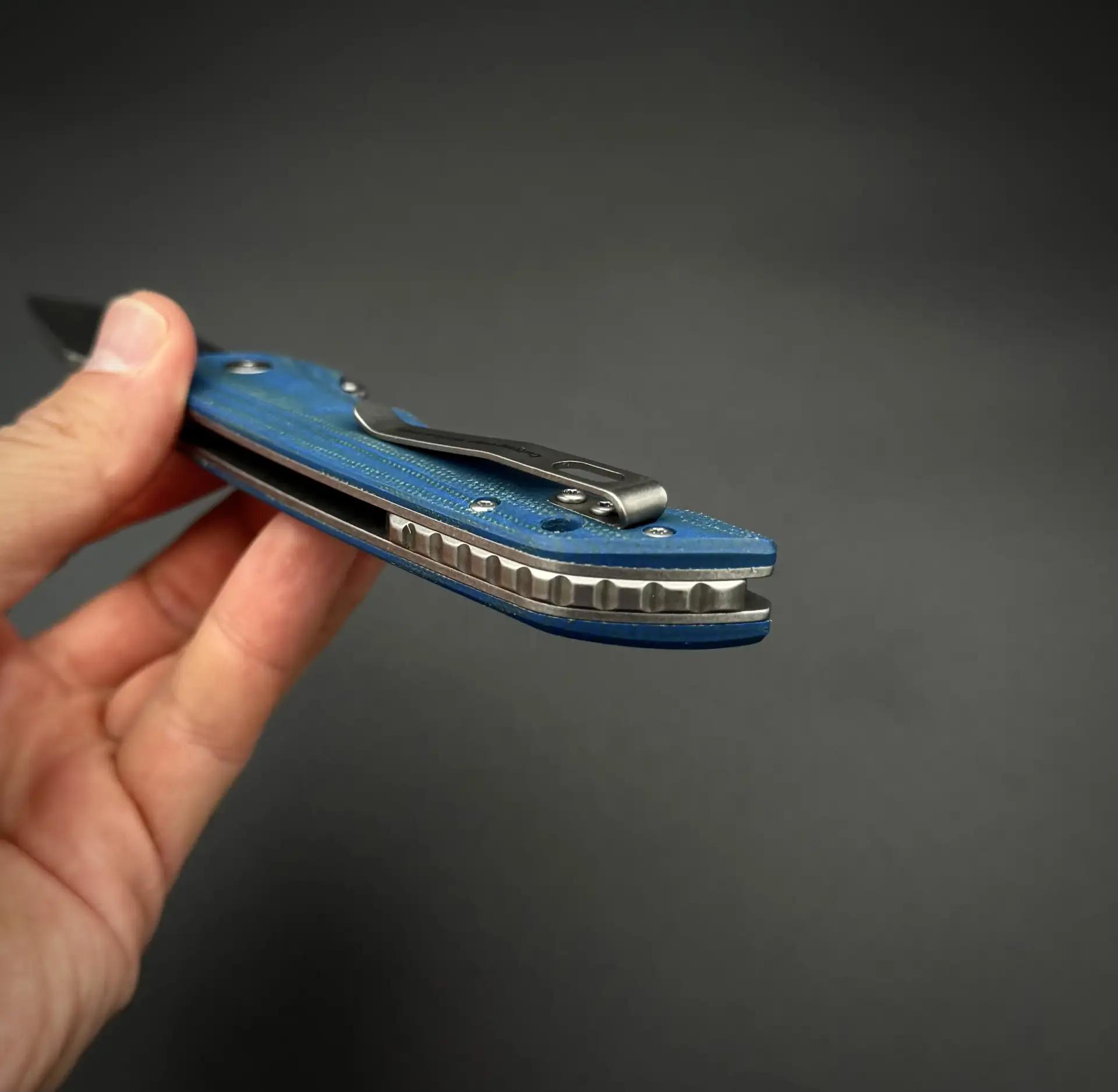 Складной нож Abyss-L n690co G10 Blue Alpha Miu