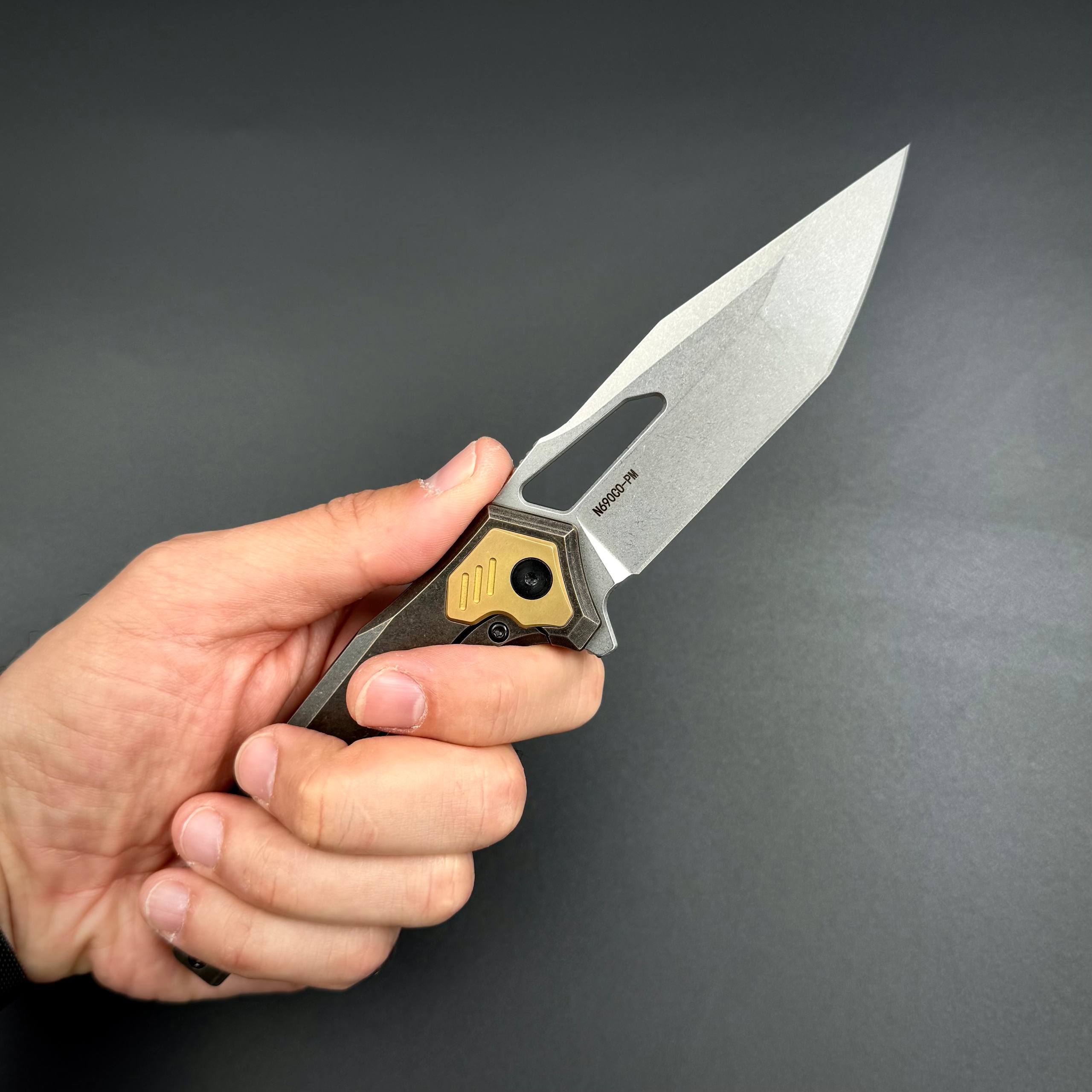 Складной нож Xornis N690CO Gray SW Titanium Terra Series Alpha Miu