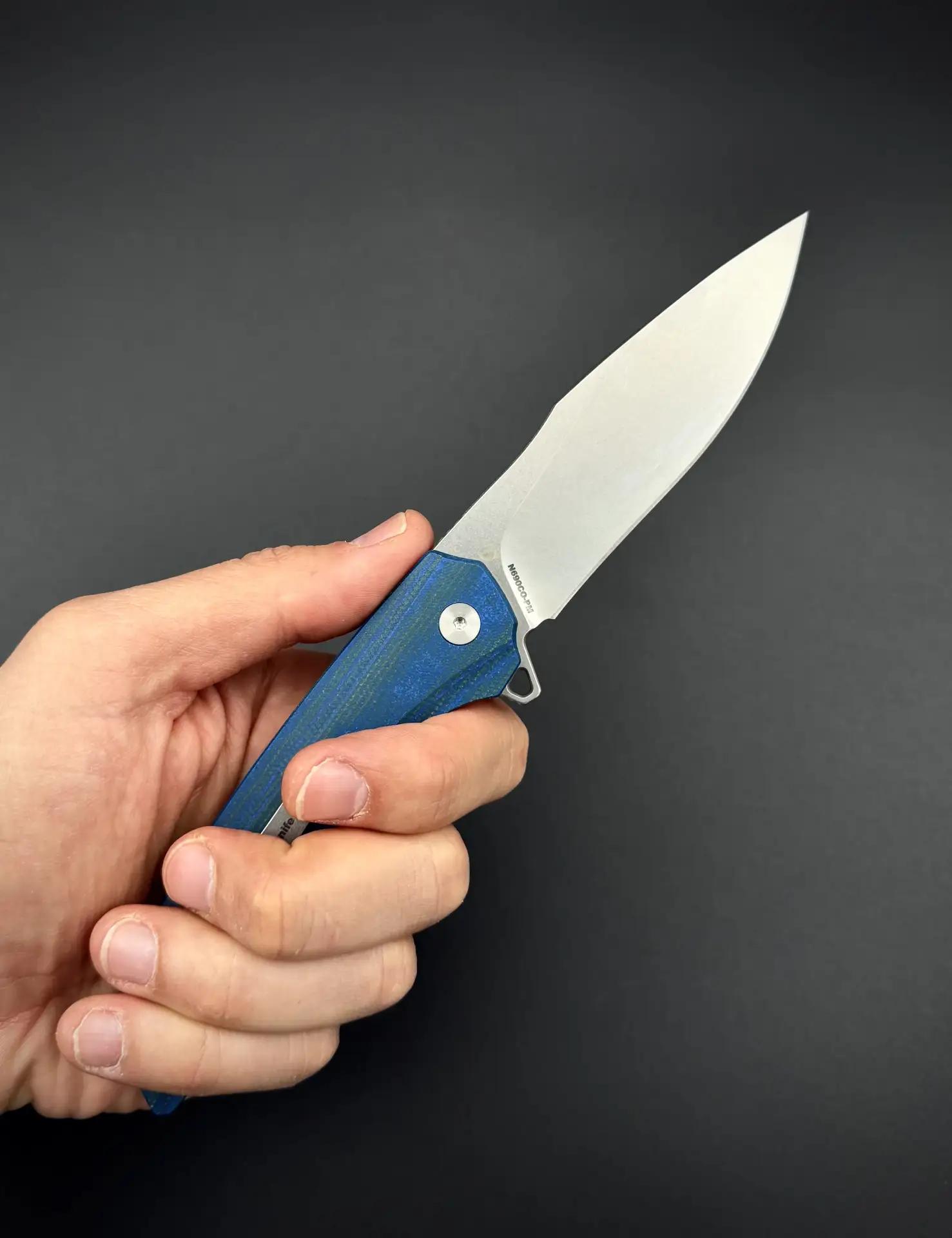 Складной нож Abyss-L n690co G10 Blue Alpha Miu