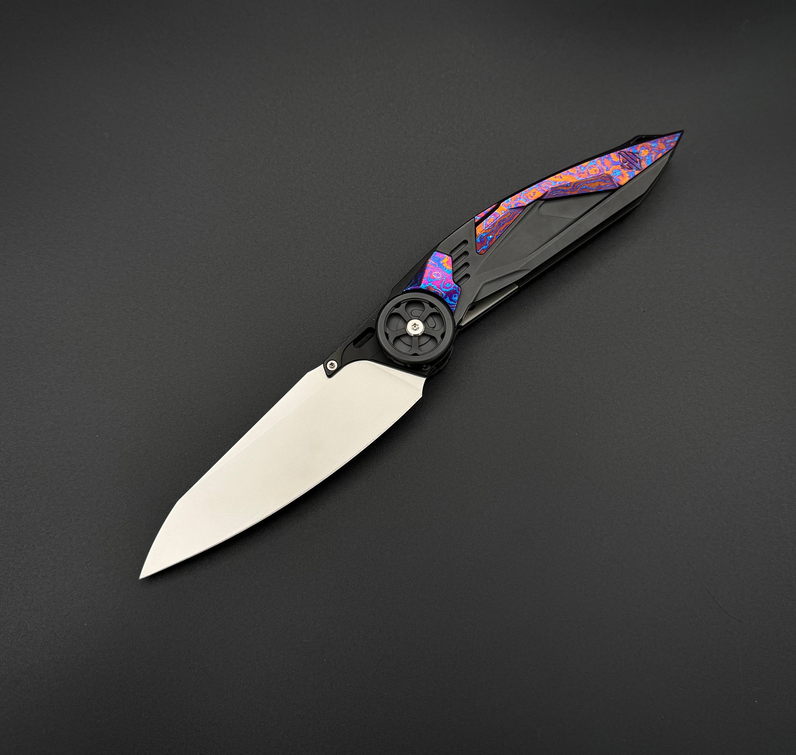 Складной нож Itrion AY-T-24046 Timascus Black CPM S125V