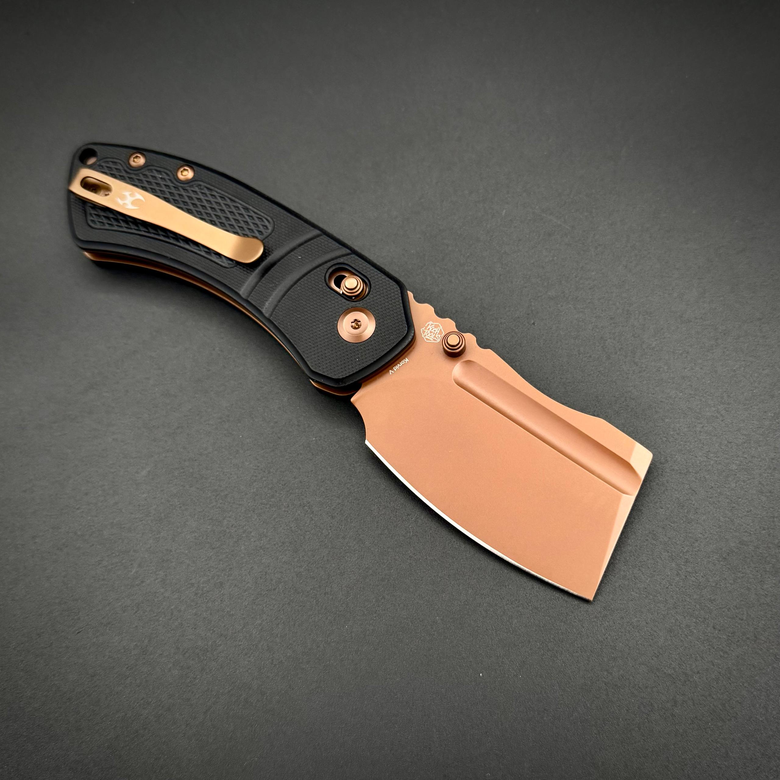 Korvid V Kansept Rose Gold, Black G10 Diamond Pattern