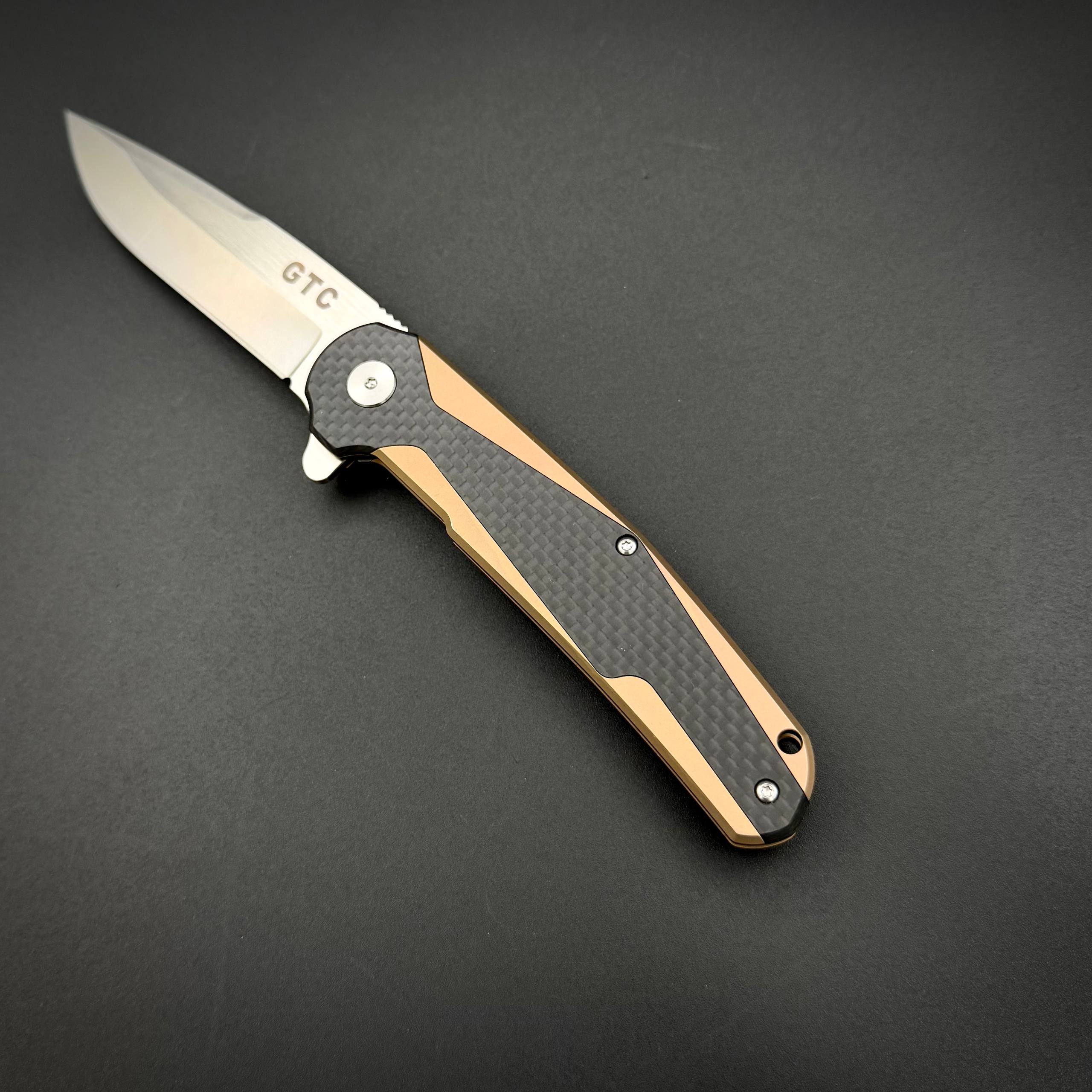 Нож складной Ti-Drop Gold M390 Alpha Miu