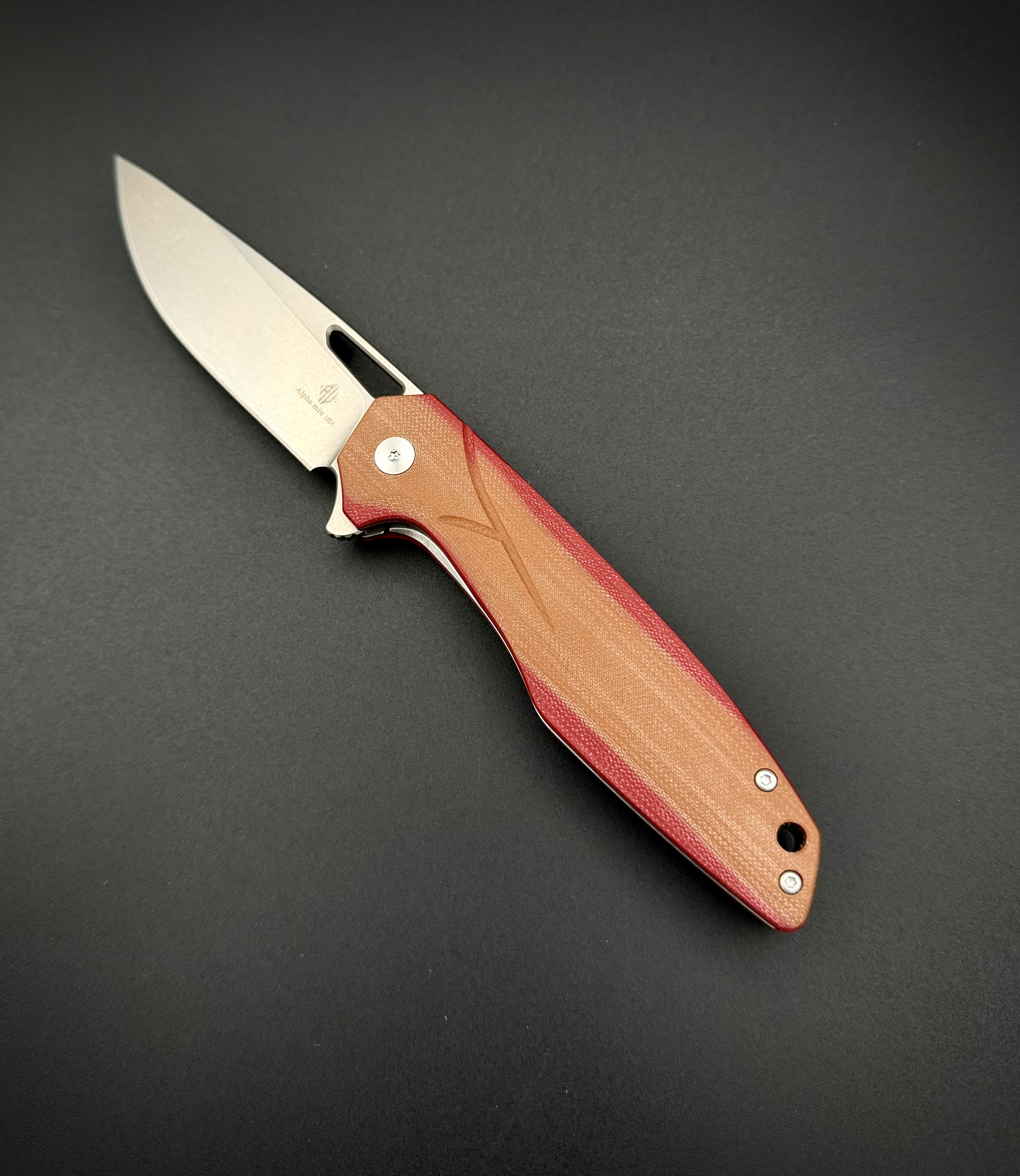 Складной нож Void n690co G10 Brown Red Alpha Miu