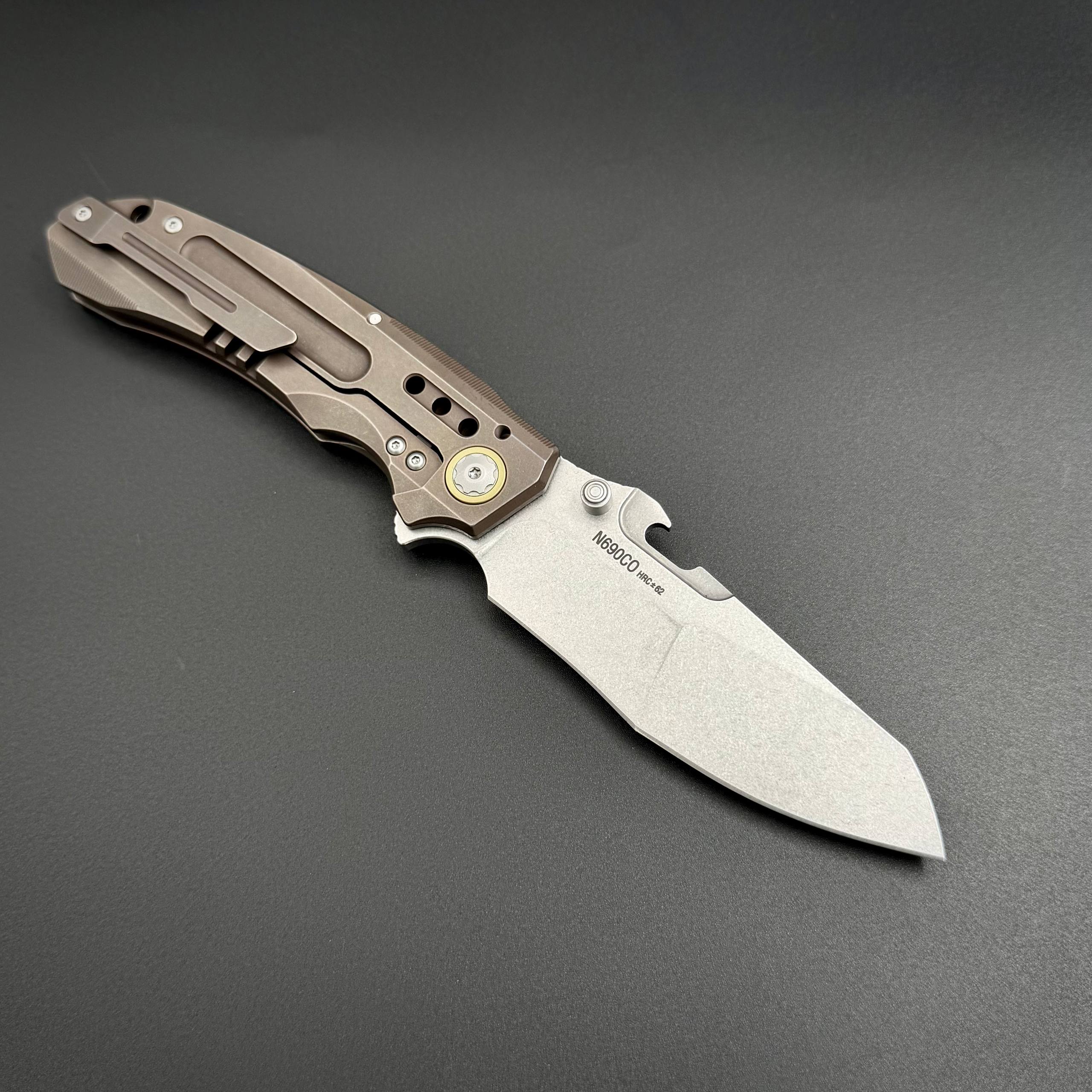 Складной тактический нож Martian n690co Titanium Bronze Alpha Miu
