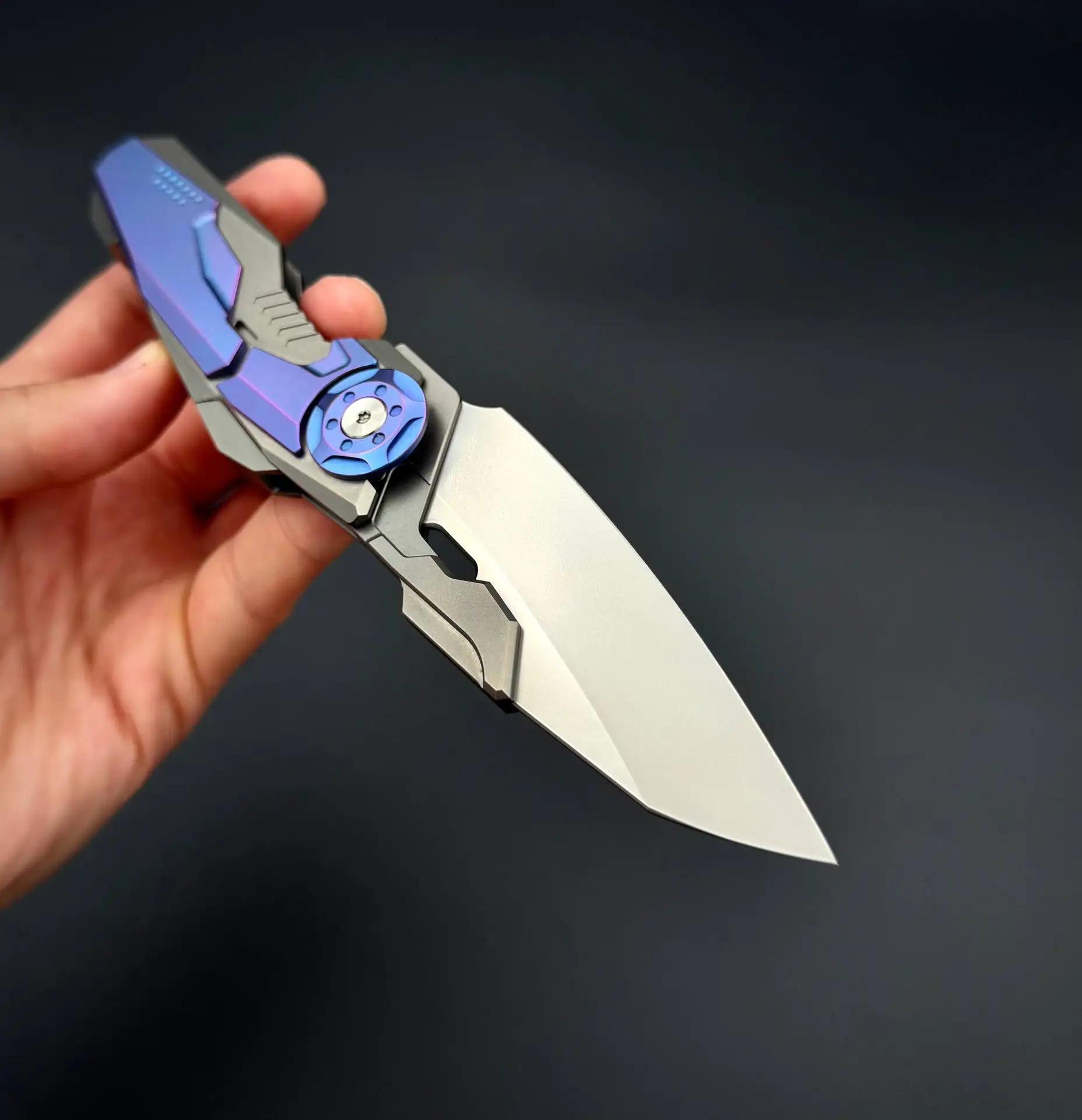Складной нож интеграл Nexus CPM S125V Blue Titanium Alpha Miu