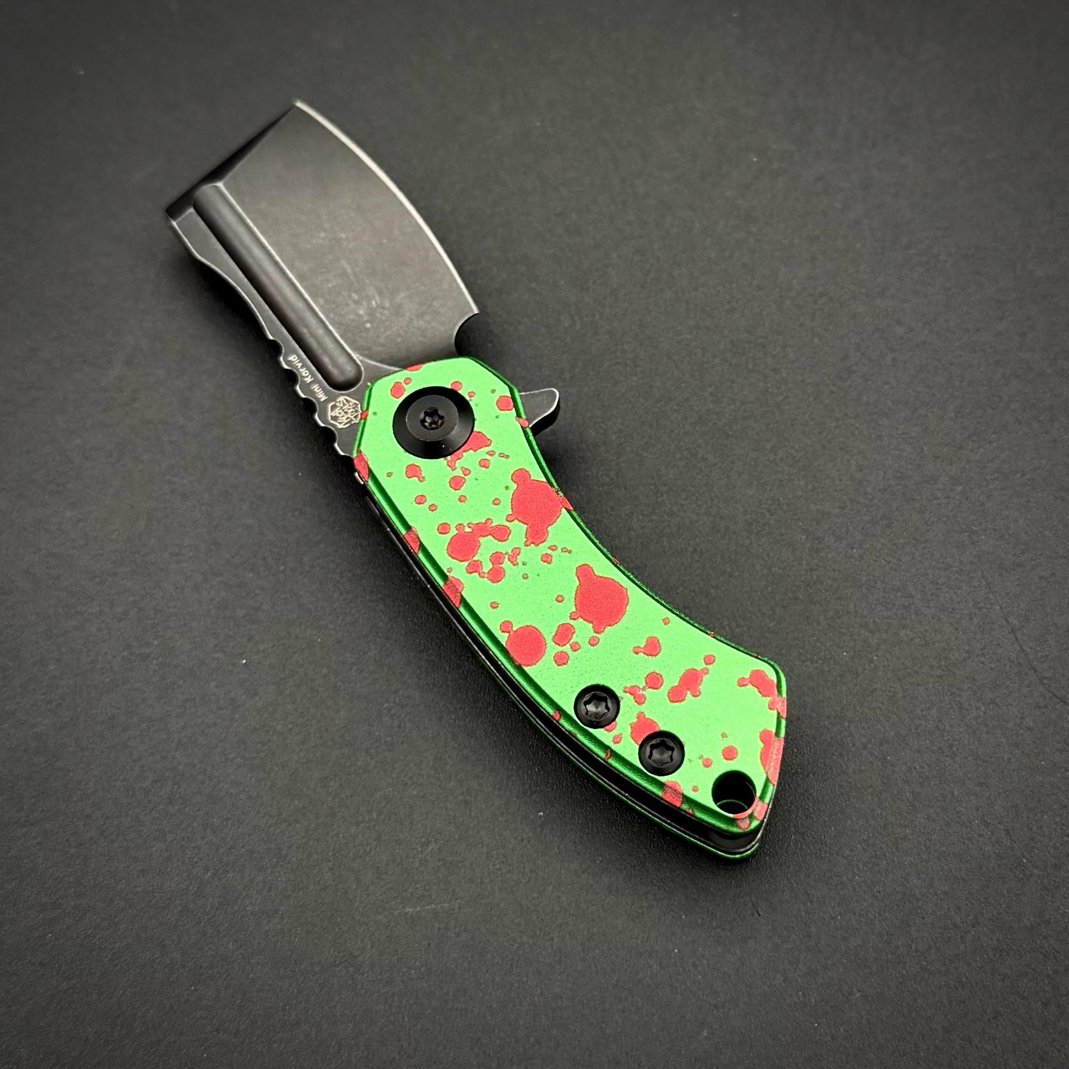 Складной нож Mini Korvid Kansept 154CM Zombie Green Anodized Alumimium