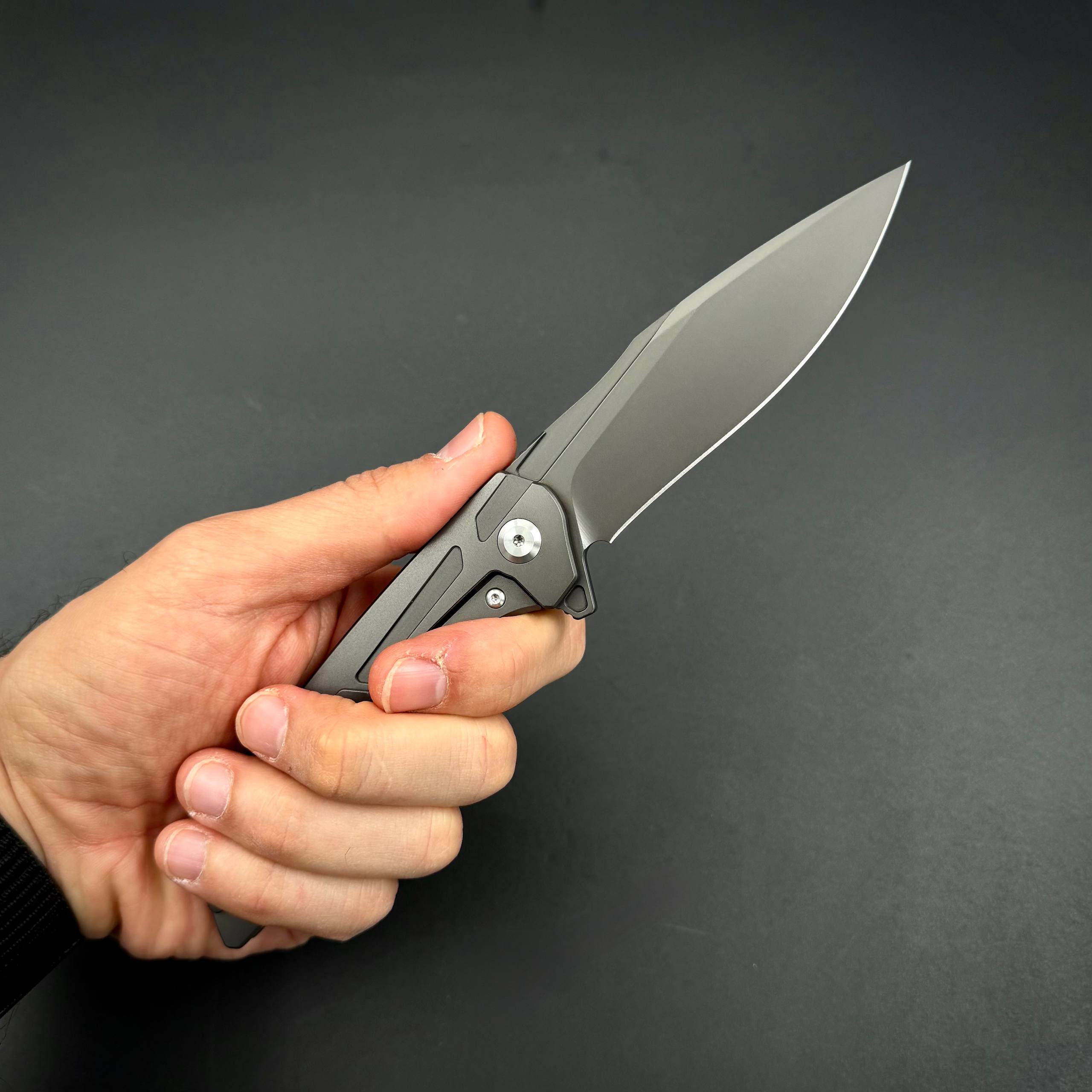 Складной нож Abyss CPM S125V Titanium Gray Alpha Miu
