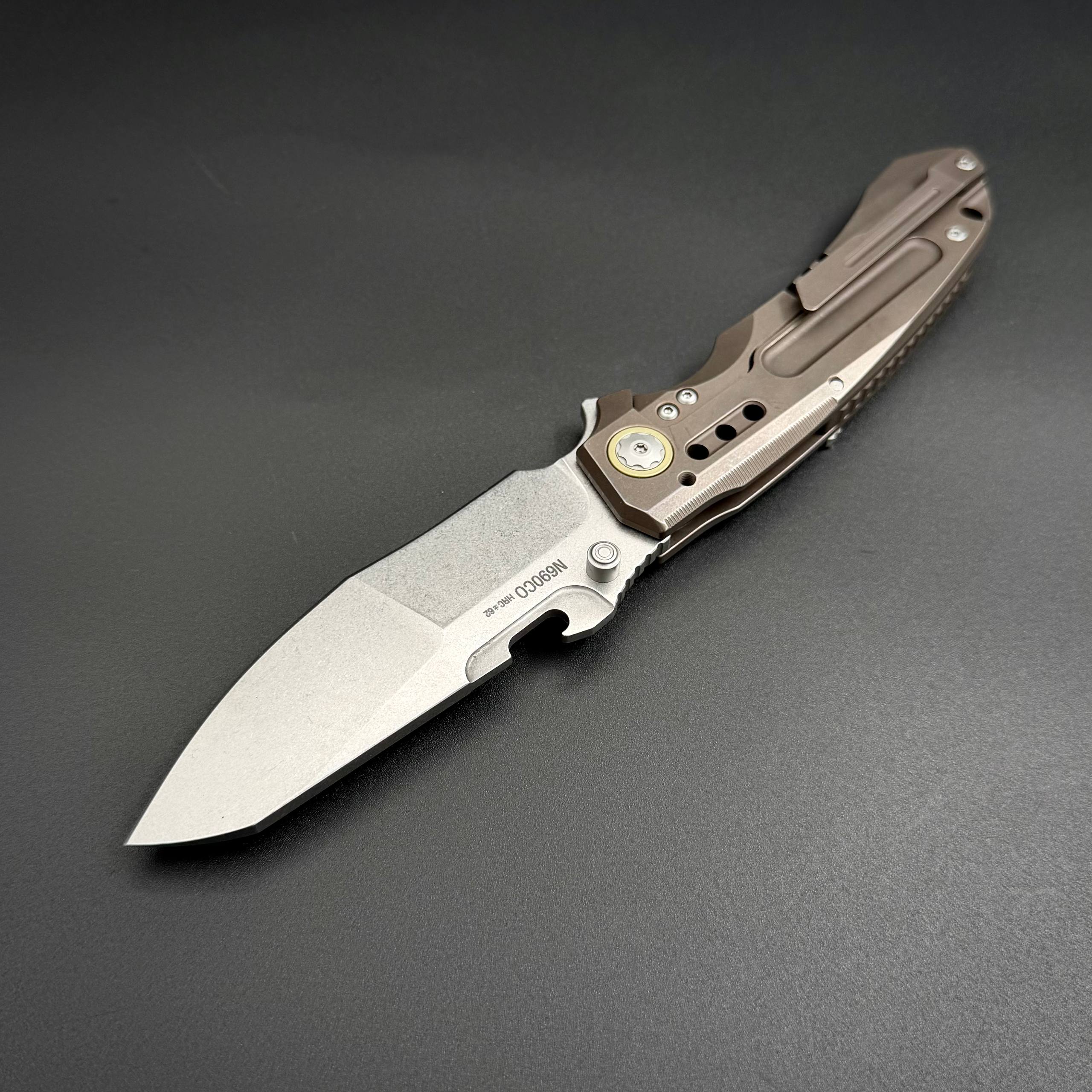 Складной тактический нож Martian n690co Titanium Bronze Alpha Miu