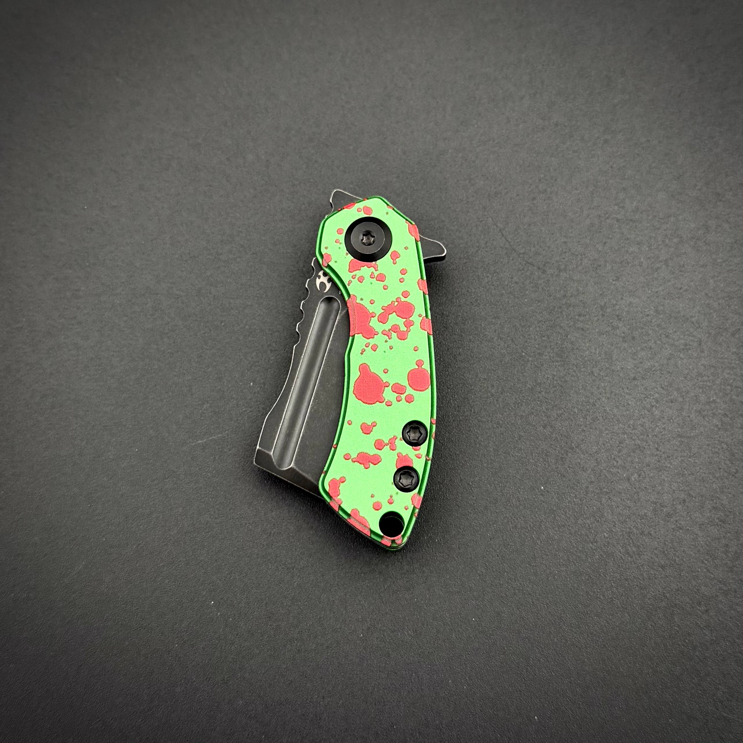 Складной нож Mini Korvid Kansept 154CM Zombie Green Anodized Alumimium