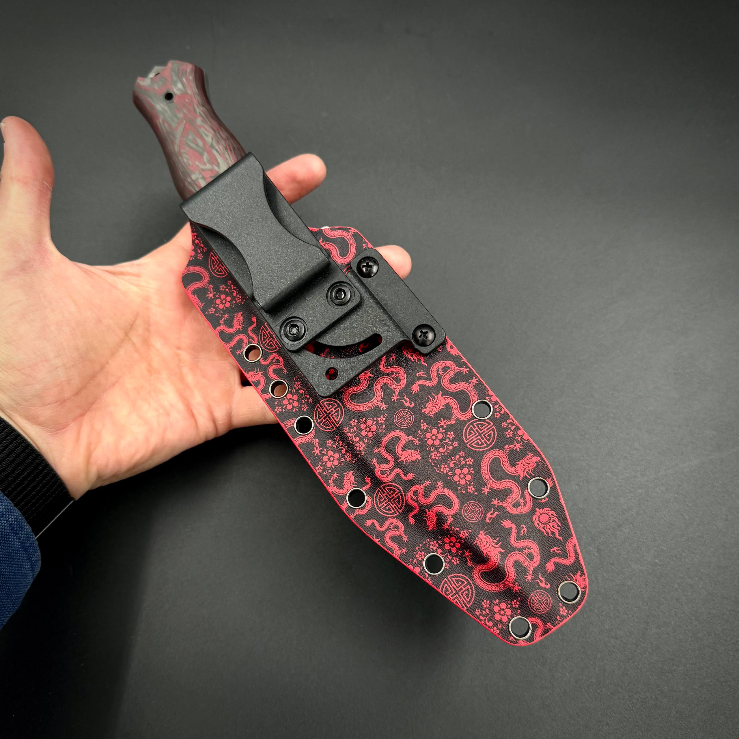 Тактический нож ручной работы Ksifos Red Dragon Max Knives