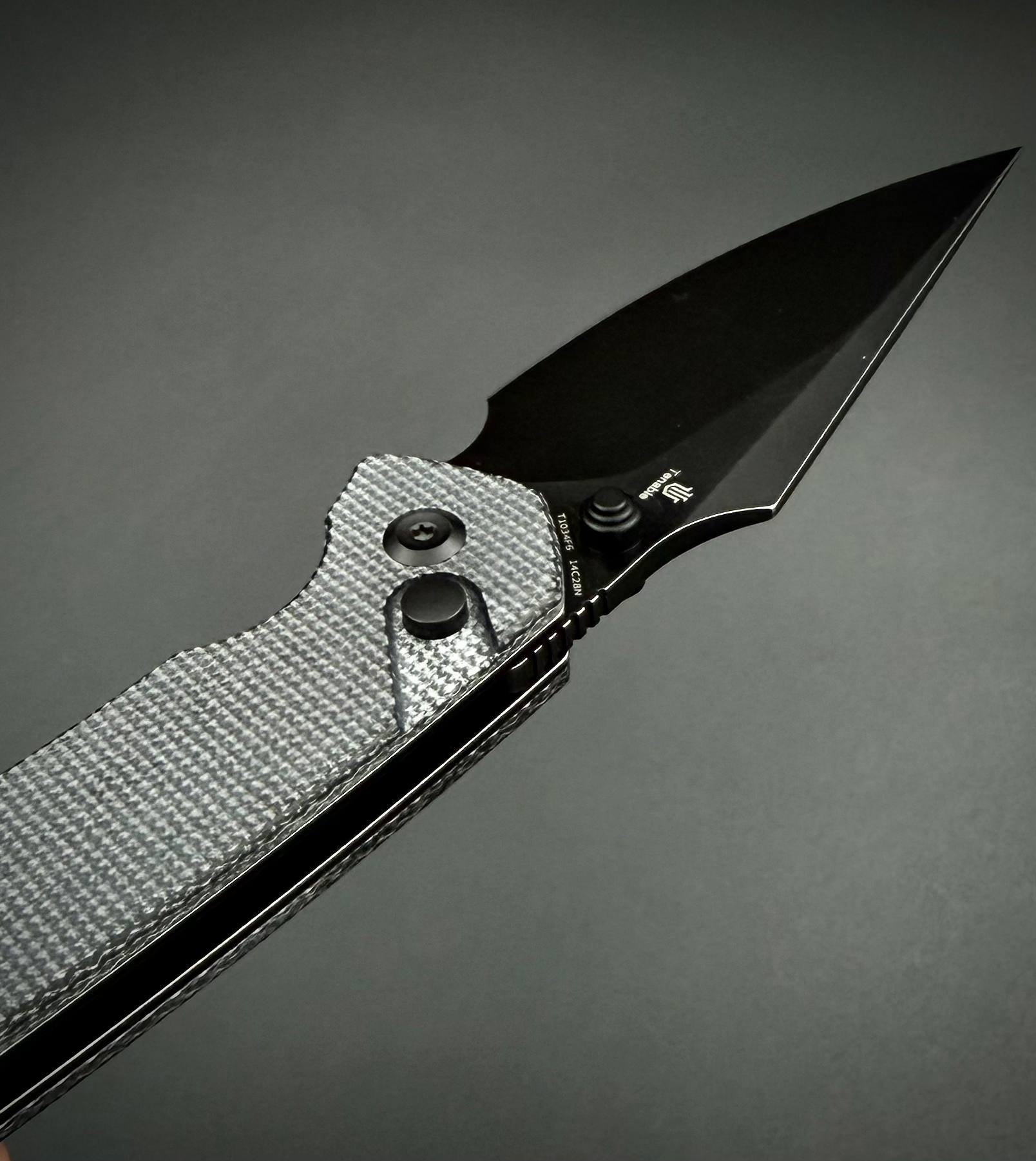 Складной нож Tenable Fenrir Blackwash 14C28N Black Micarta
