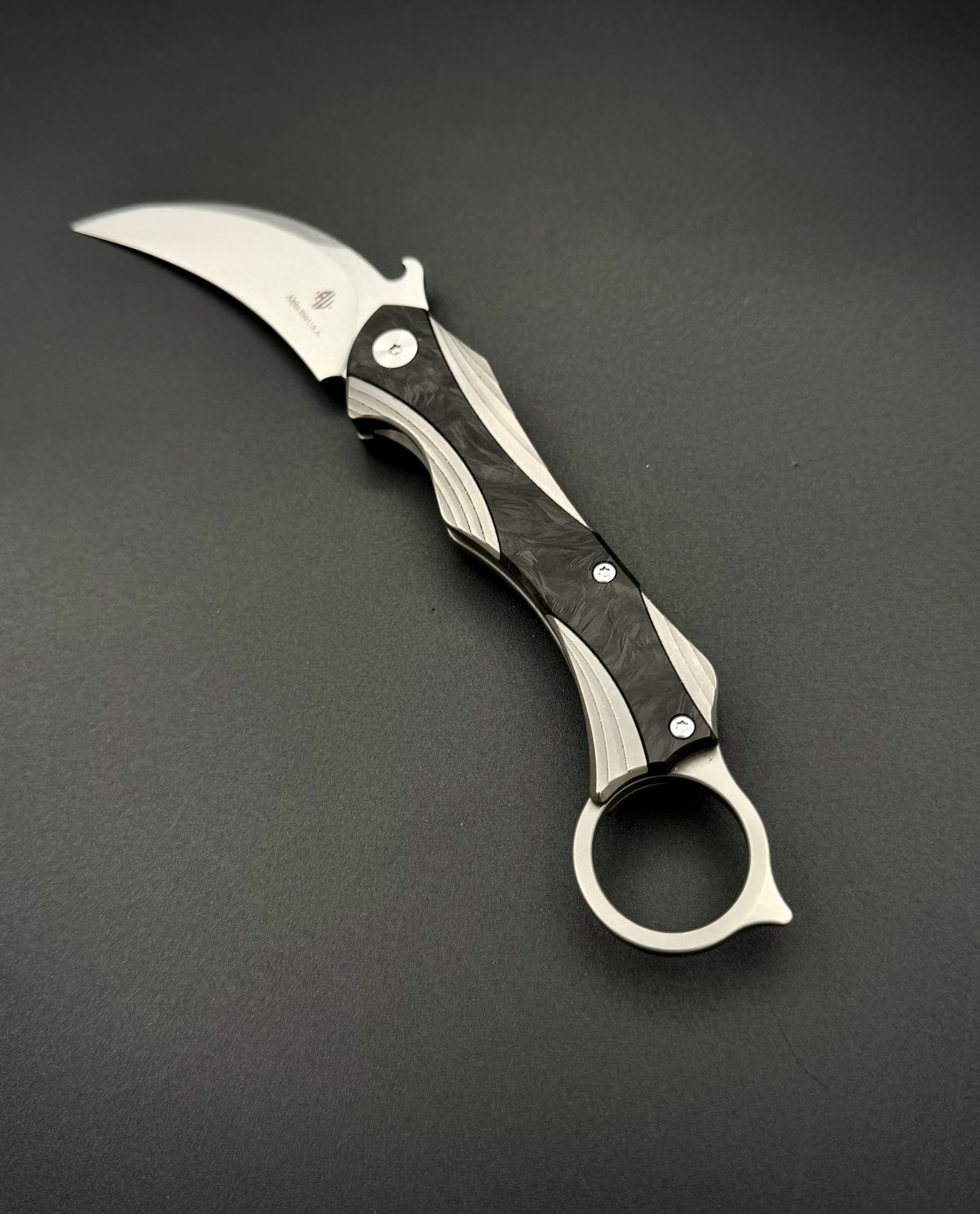 Складной нож керамбит Urban Talon Shred Carbon Fiber Titanium Alpha Miu
