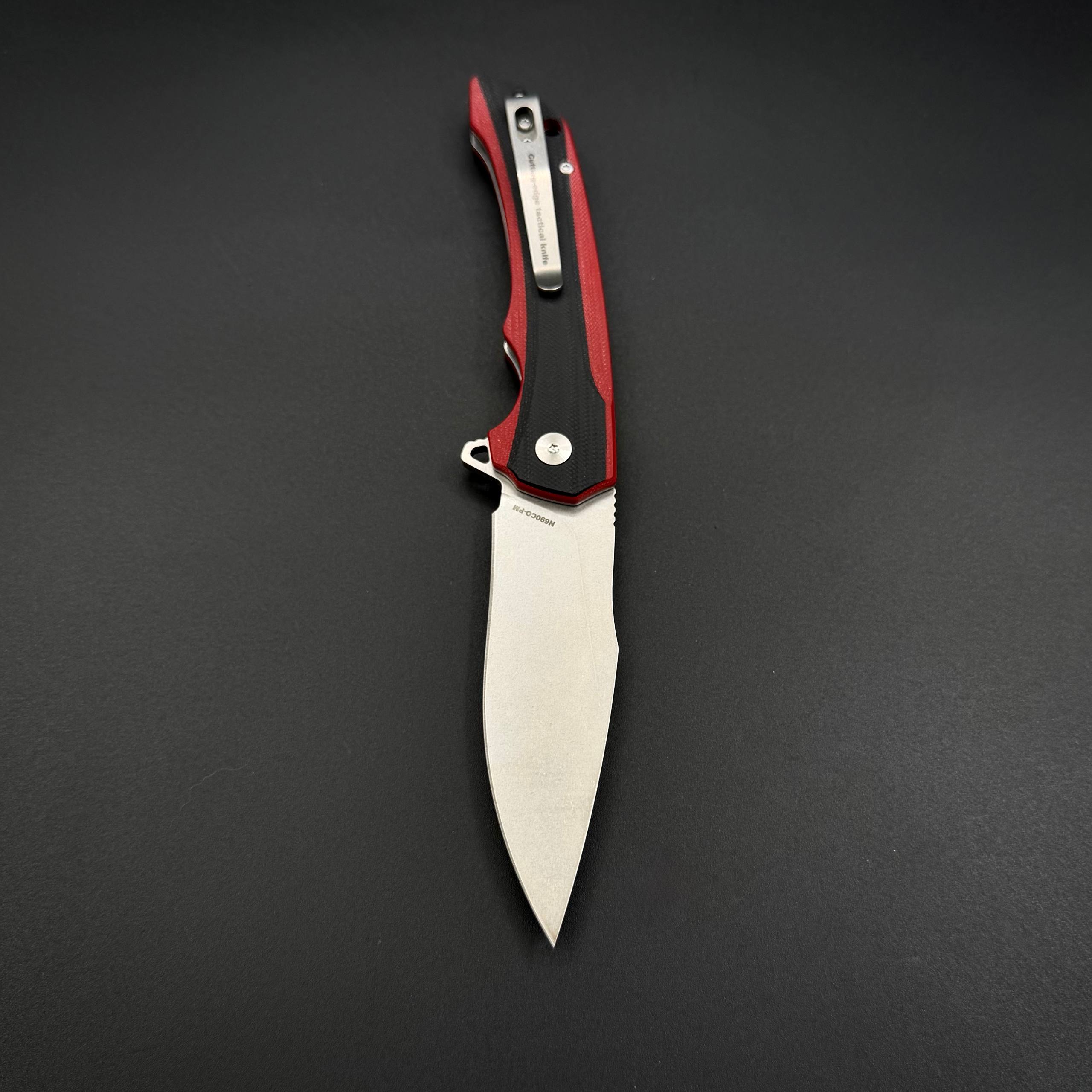 Складной нож Abyss-B n690co G10 Black Red Alpha Miu
