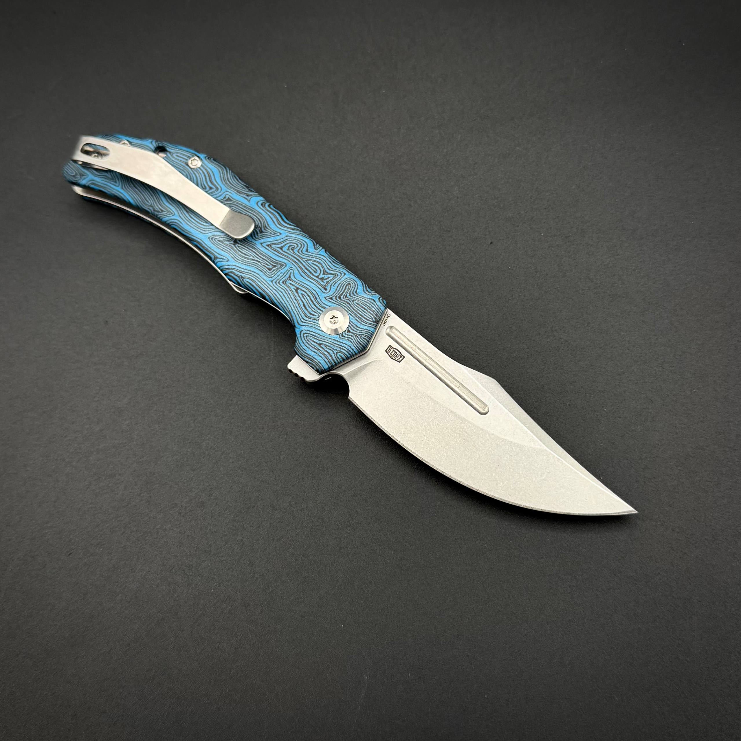 Складной нож Tenable Orion Sandvik 14C28N Blue Topo G-mascus