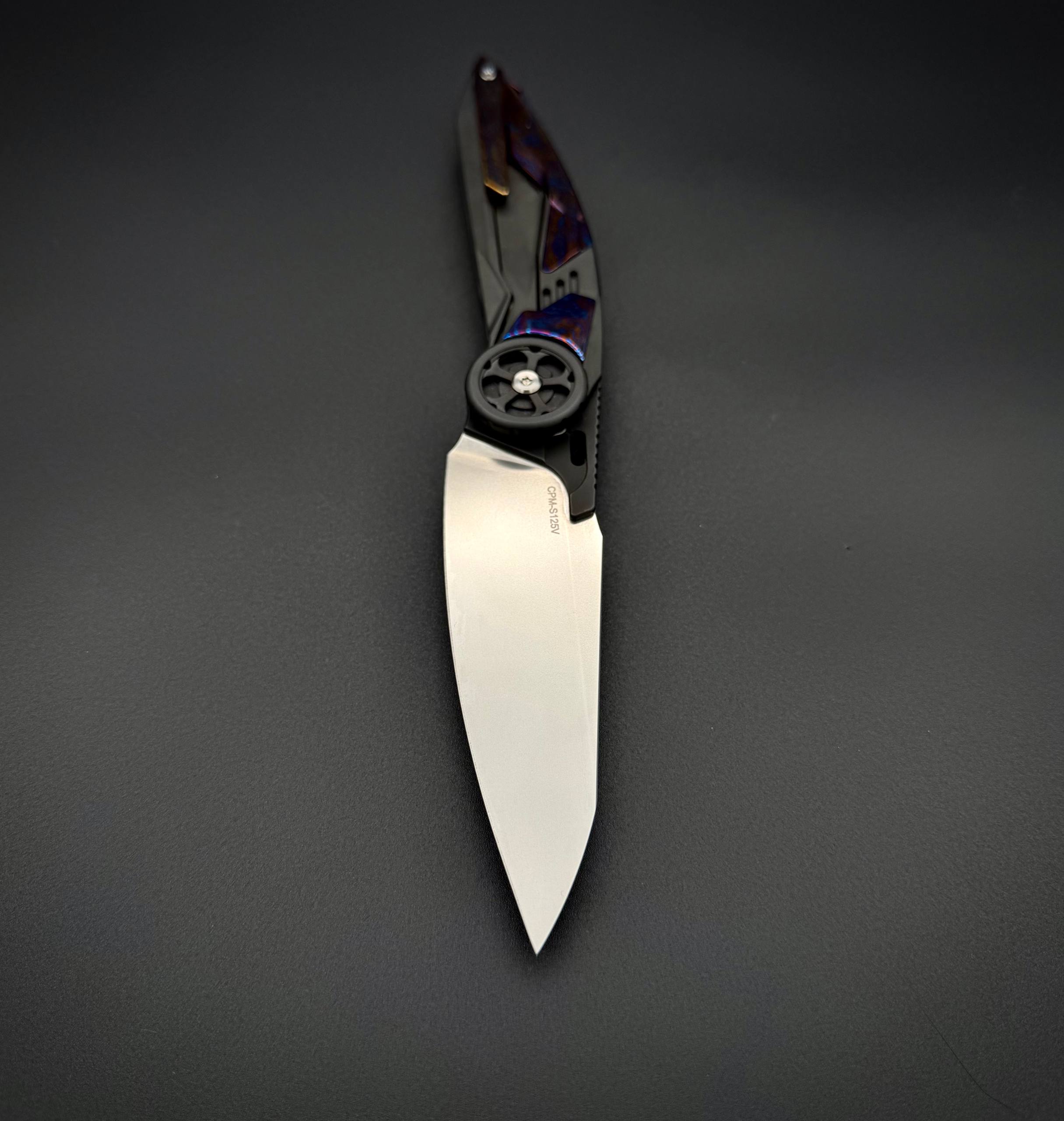 Складной нож Itrion AY-T-24046 Timascus Black CPM S125V