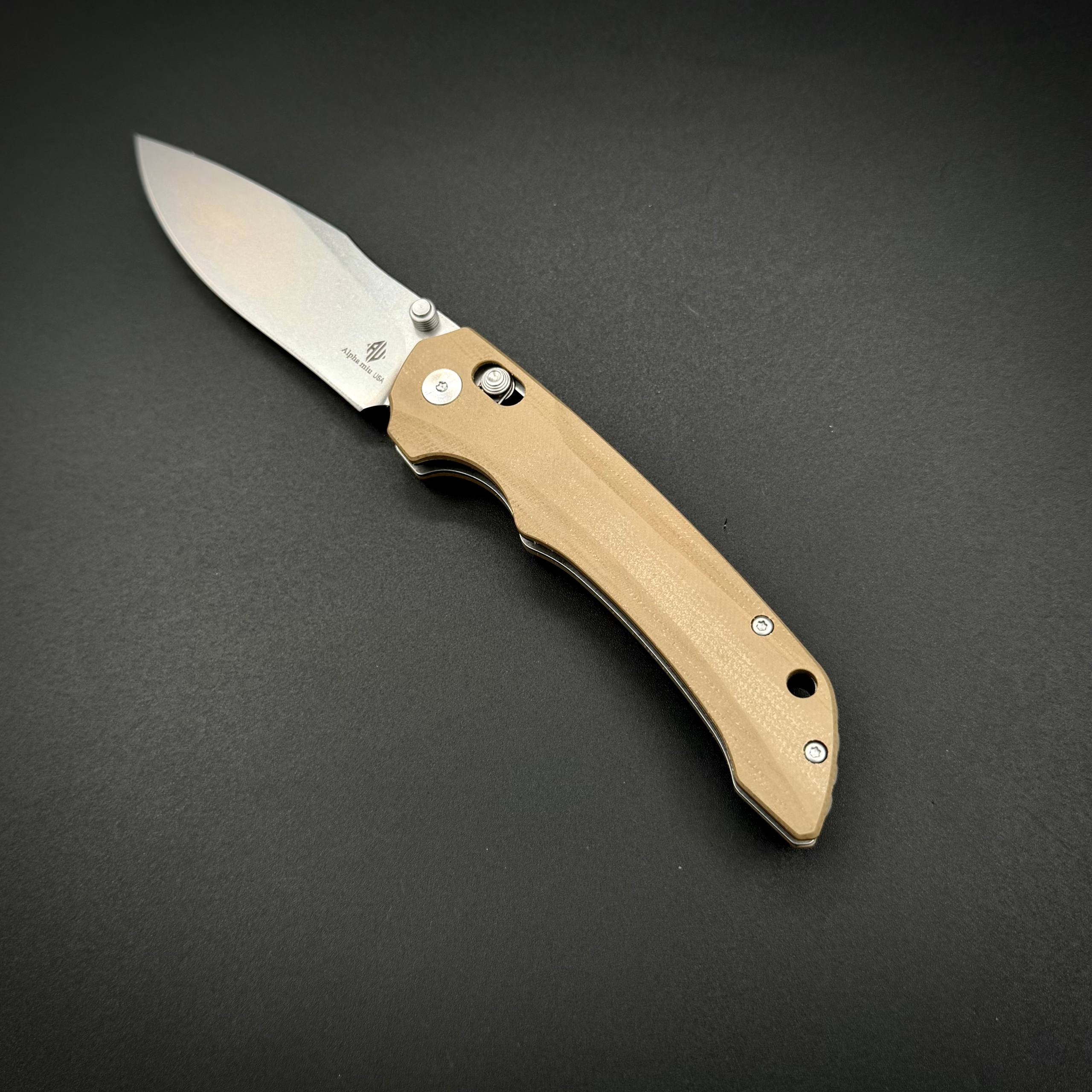 Складной нож Abyss-C n690co G10 Sand Alpha Miu