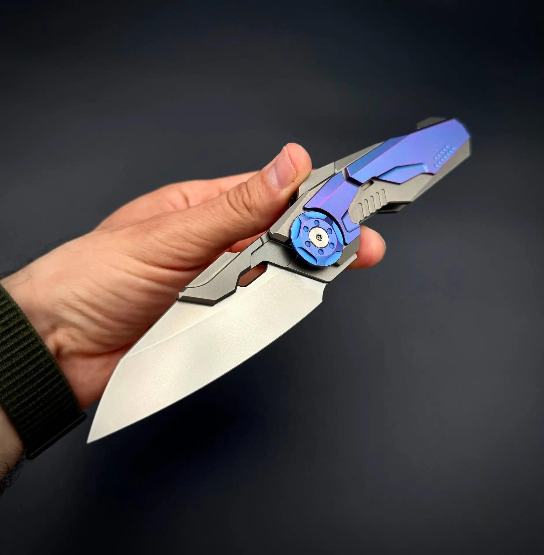 Складной нож интеграл Nexus CPM S125V Blue Titanium Alpha Miu