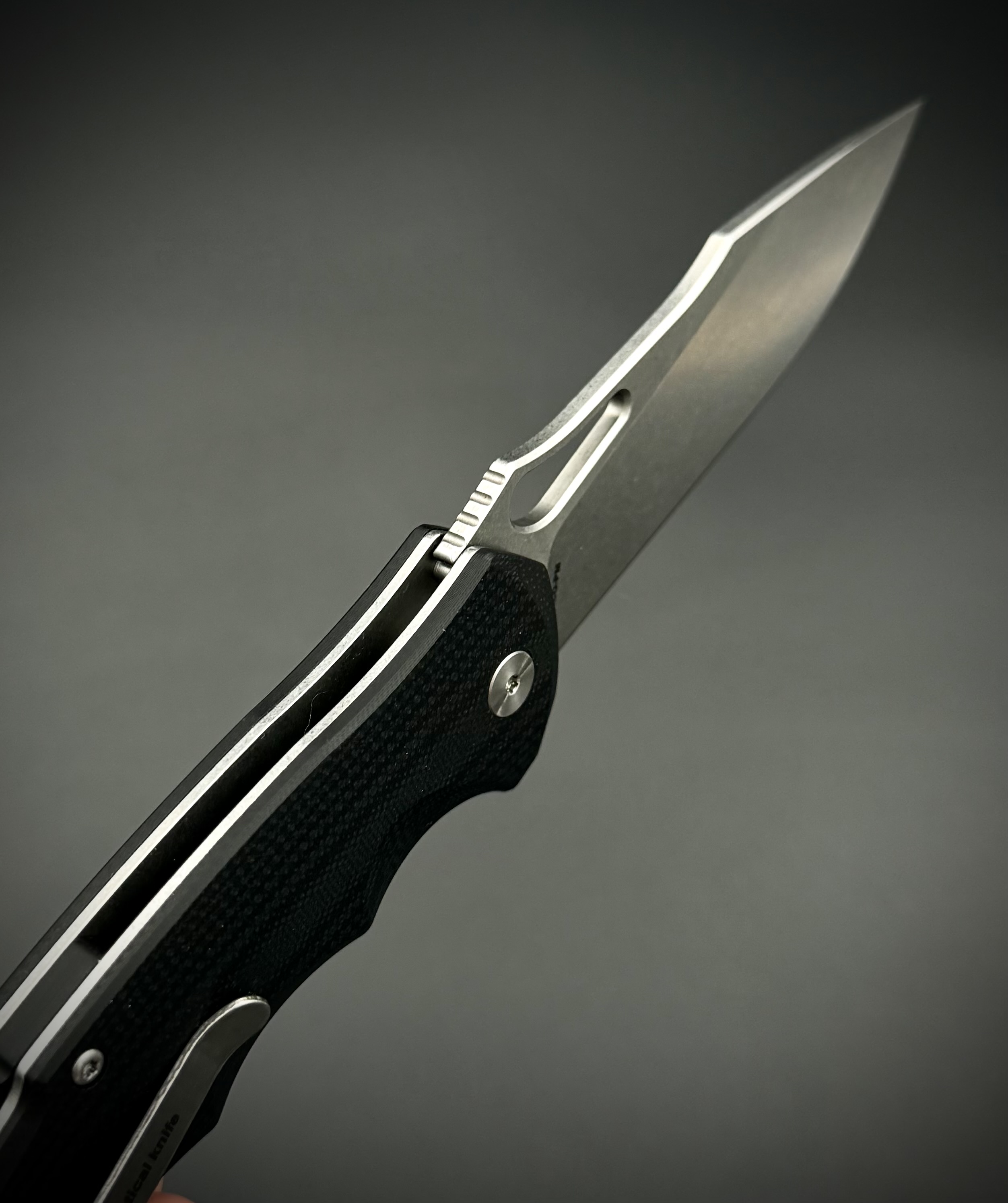 Складной нож Strixor Black Liner Lock n690 Alpha Miu