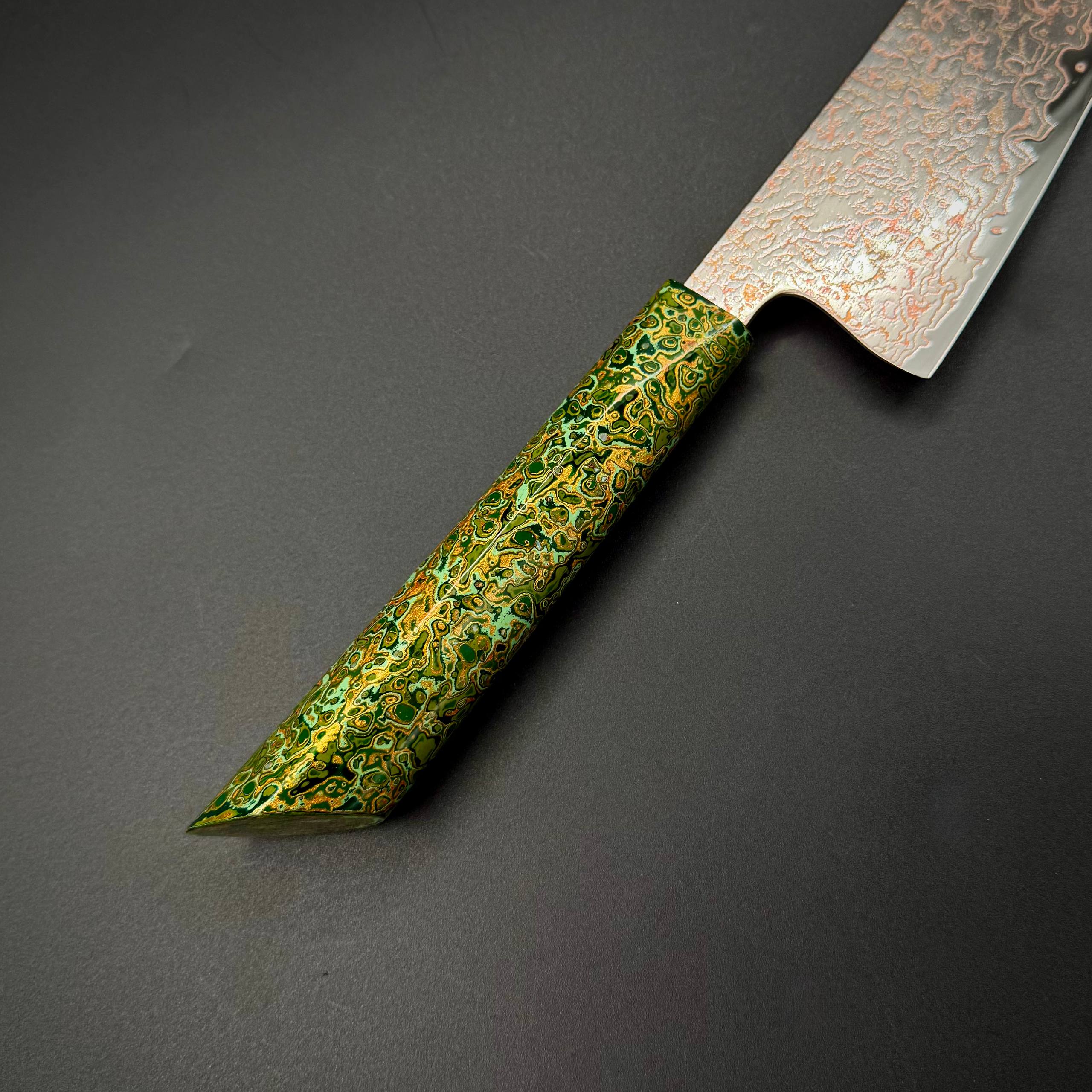 Поварской нож ручной работы Kiritsuke Jìn Cháo Green