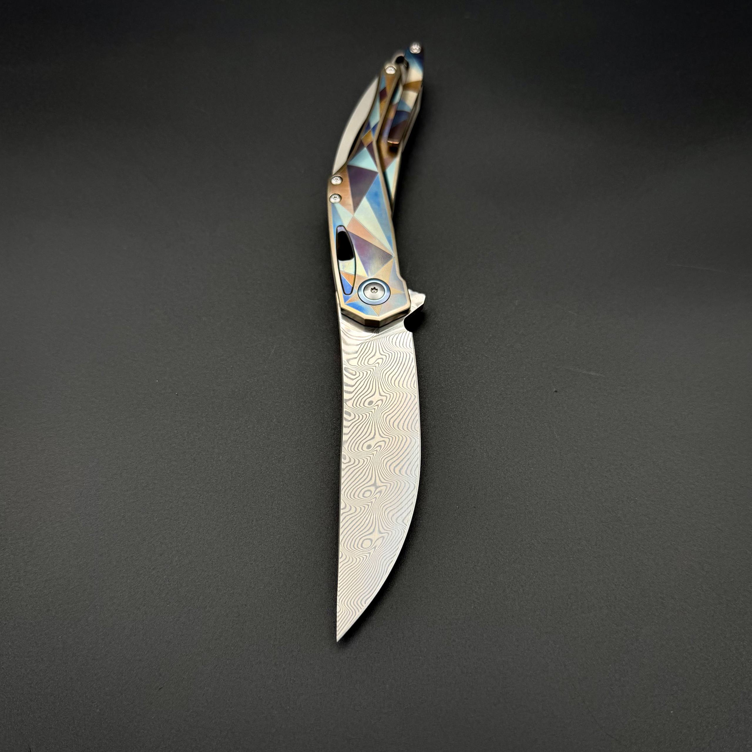 Складной нож Vireon Damascus Colorful Terra Series