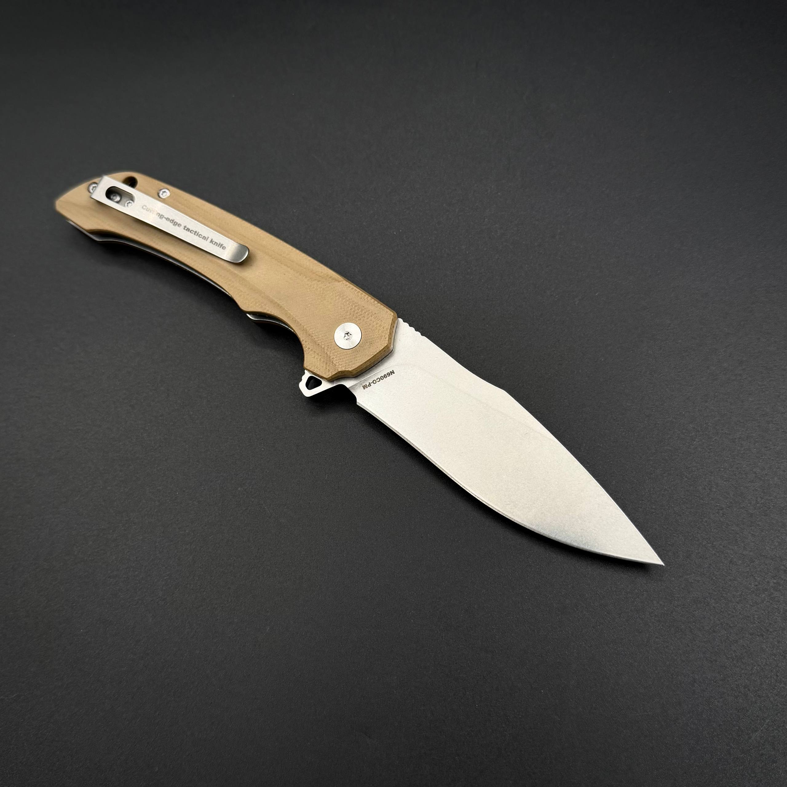 Складной нож Abyss-B n690co G10 Sand Alpha Miu