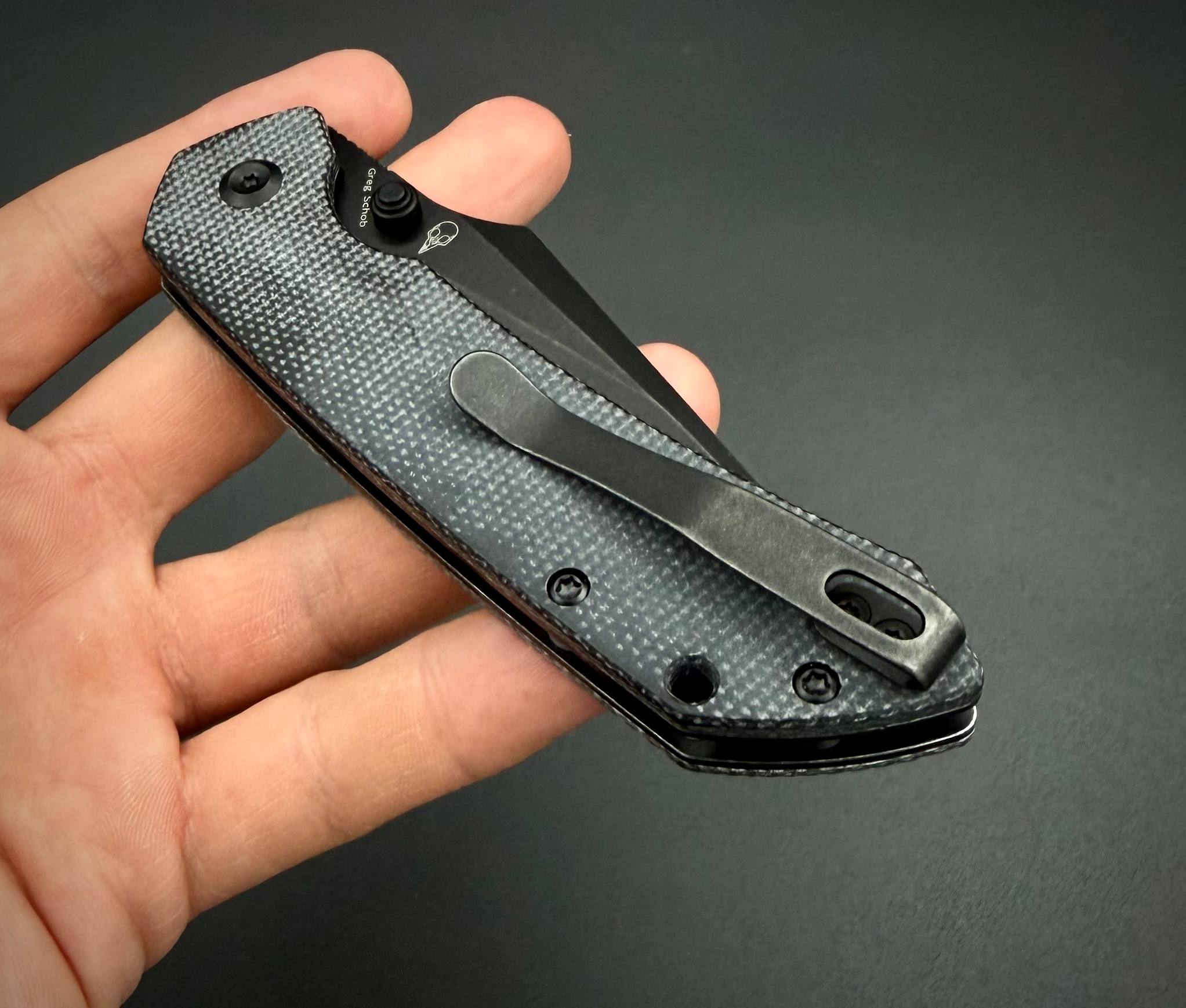 Складной нож Tenable Fenrir Blackwash 14C28N Black Micarta