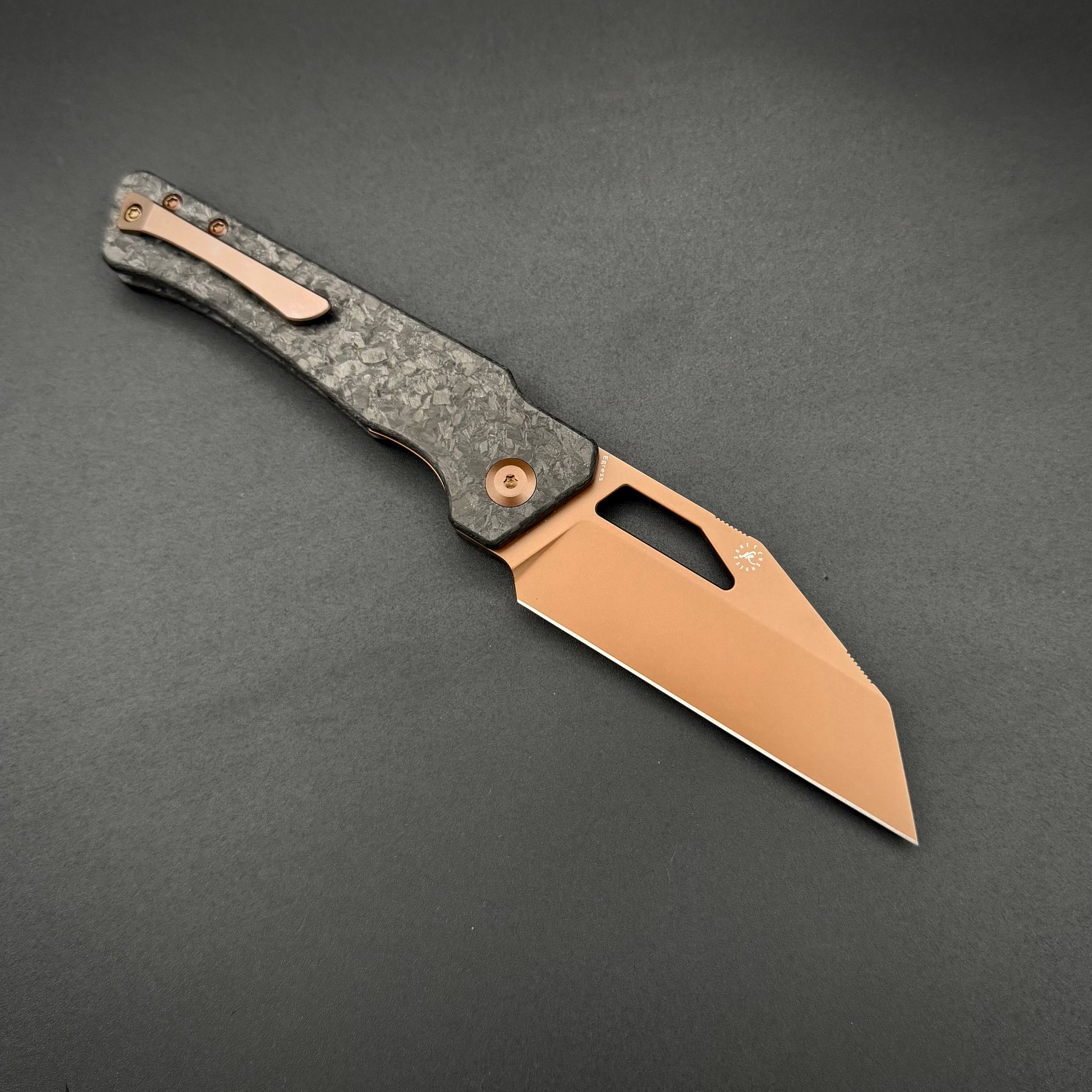 Складной нож Kansept Egress Rose Gold Coated CPM S35VN Shred Carbon Fiber