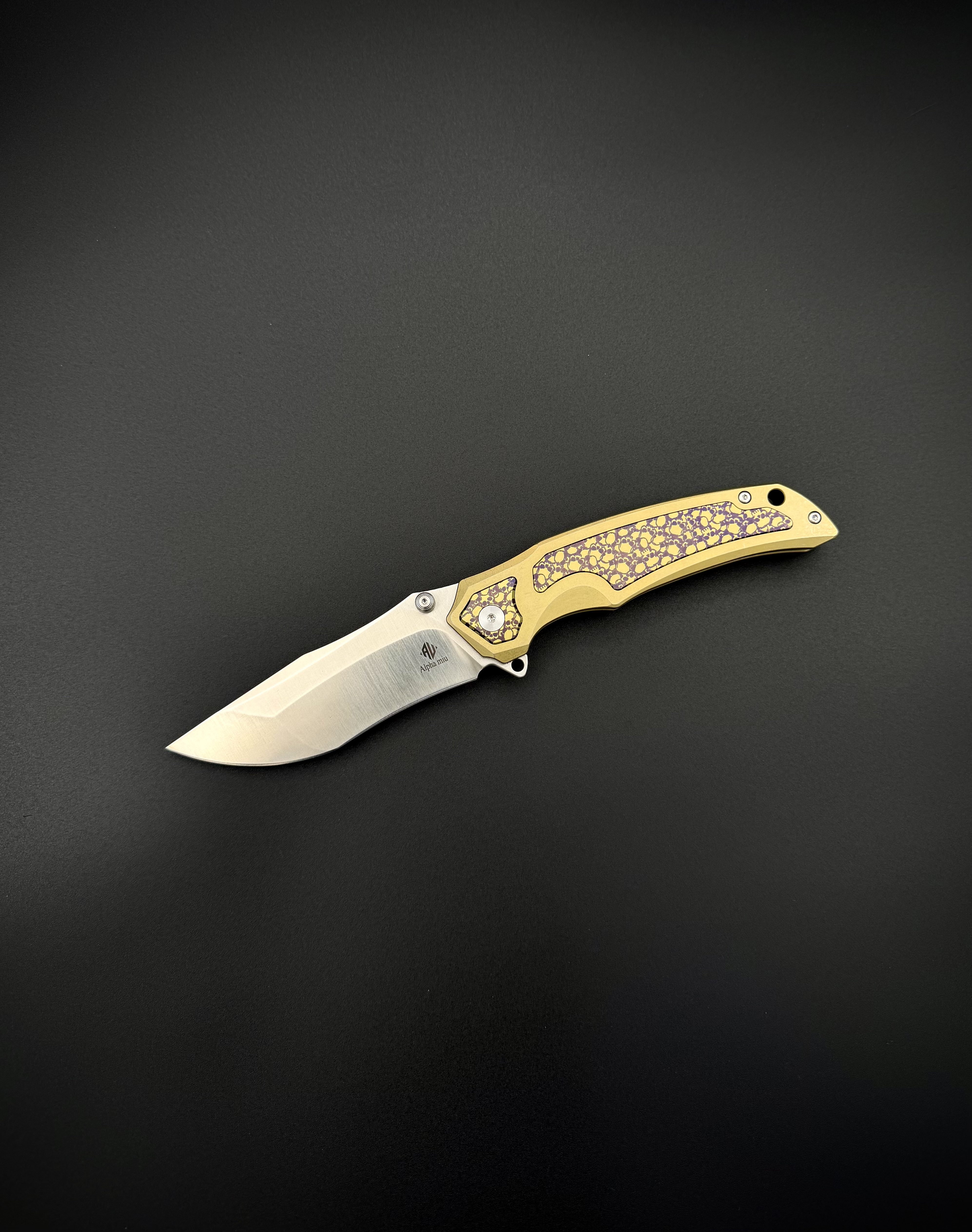 Складной нож Night Ghost Gold Alpha Miu