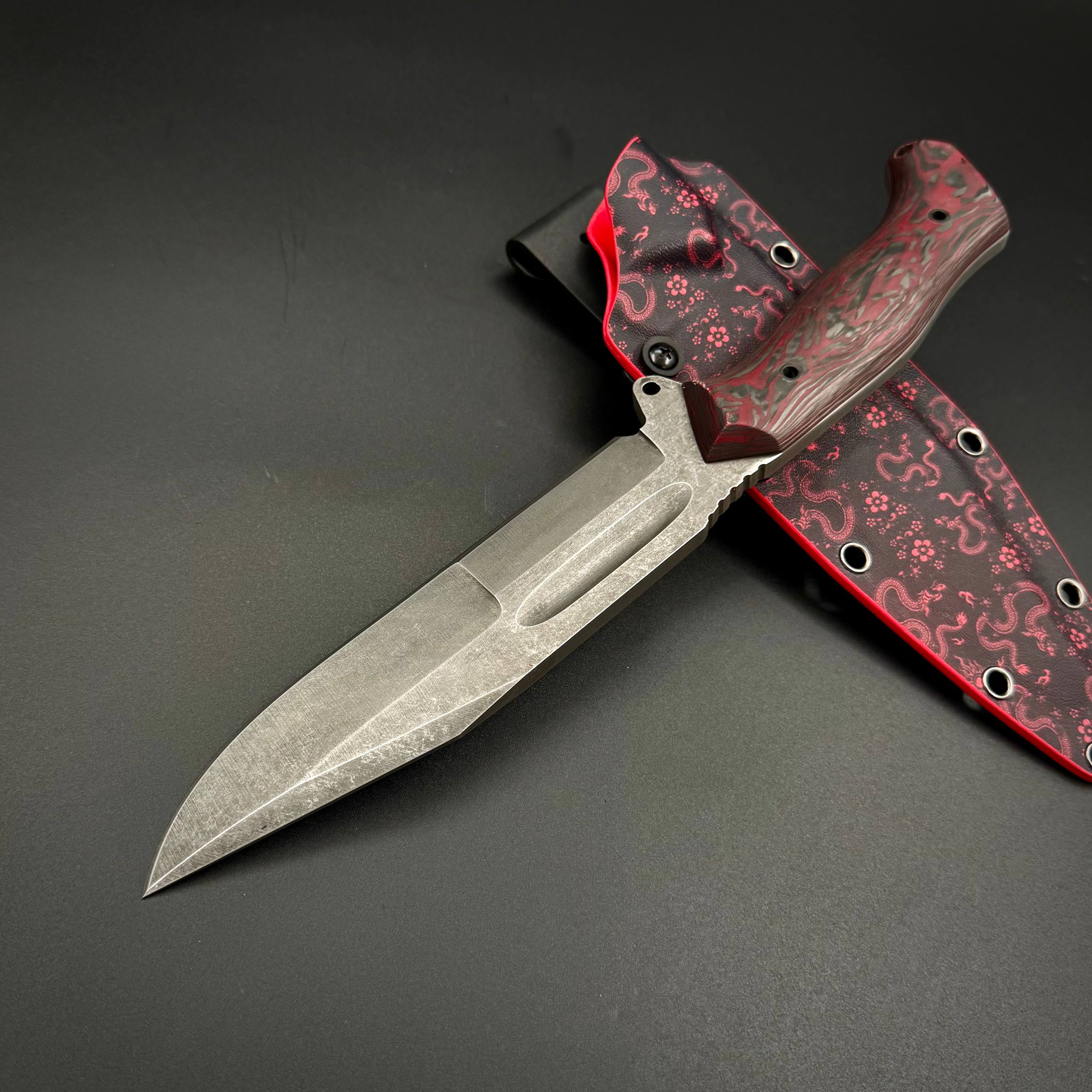 Нож ручной работы Ахиллес Red Dragon Custom Max Knives