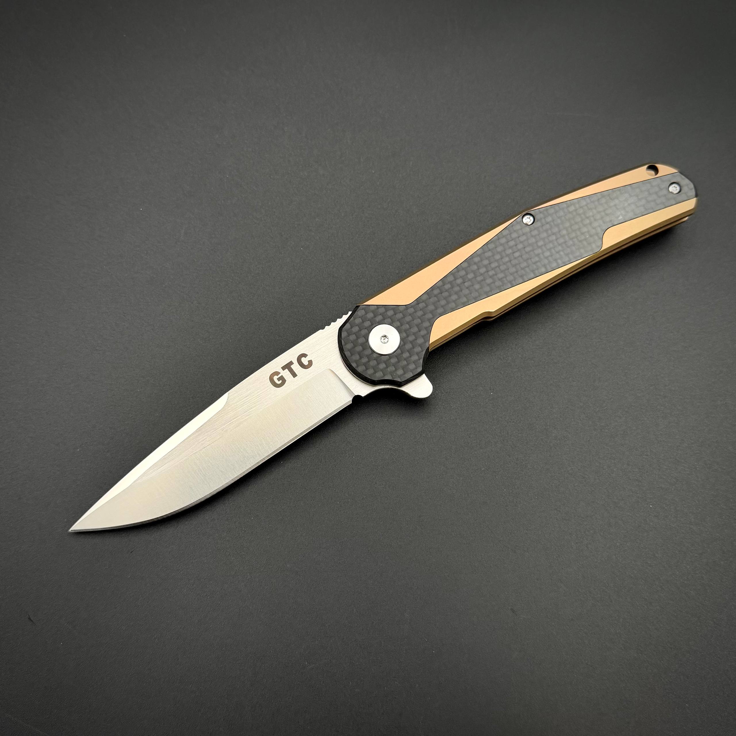Нож складной Ti-Drop Gold M390 Alpha Miu