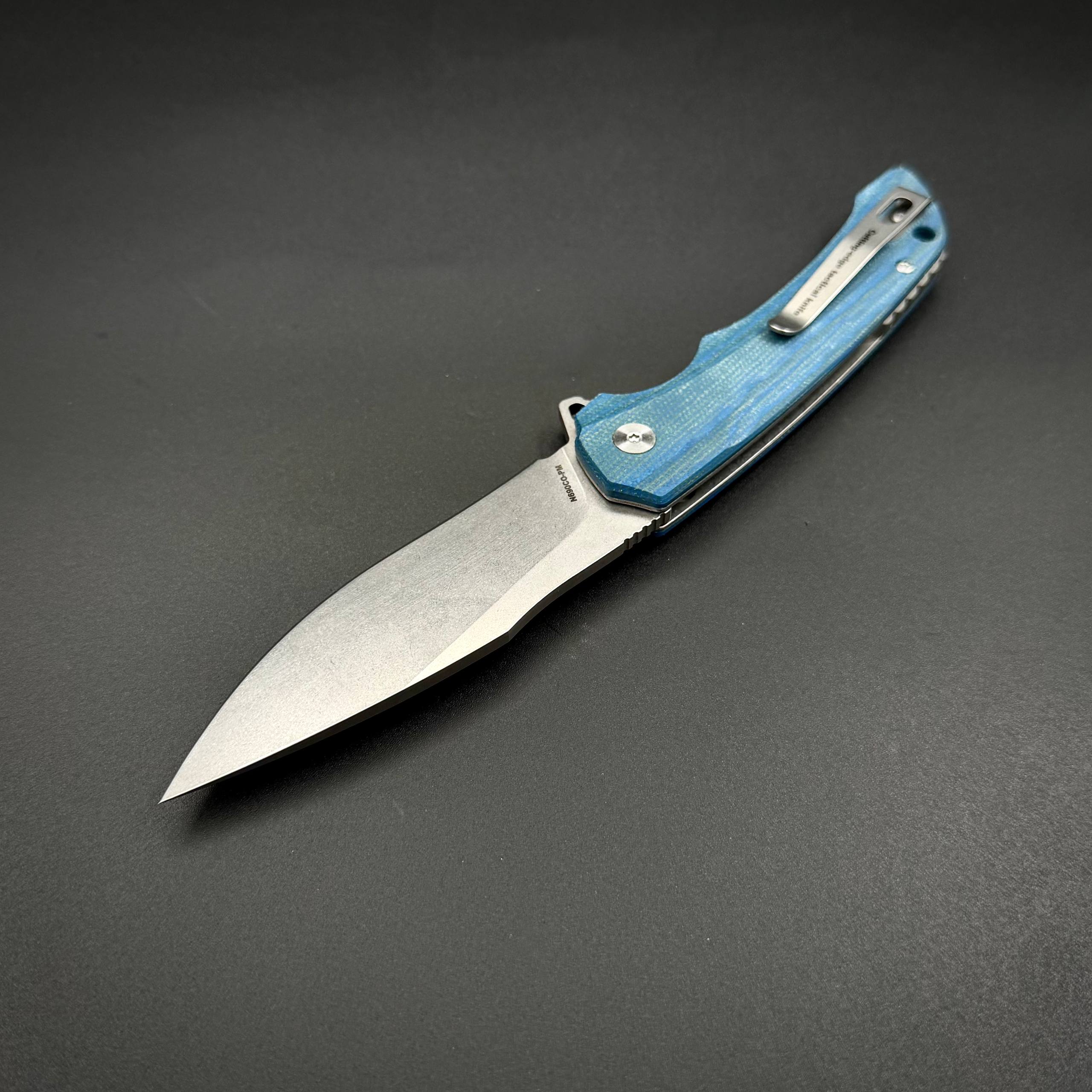 Складной нож Abyss-B n690co G10 Blue Alpha Miu