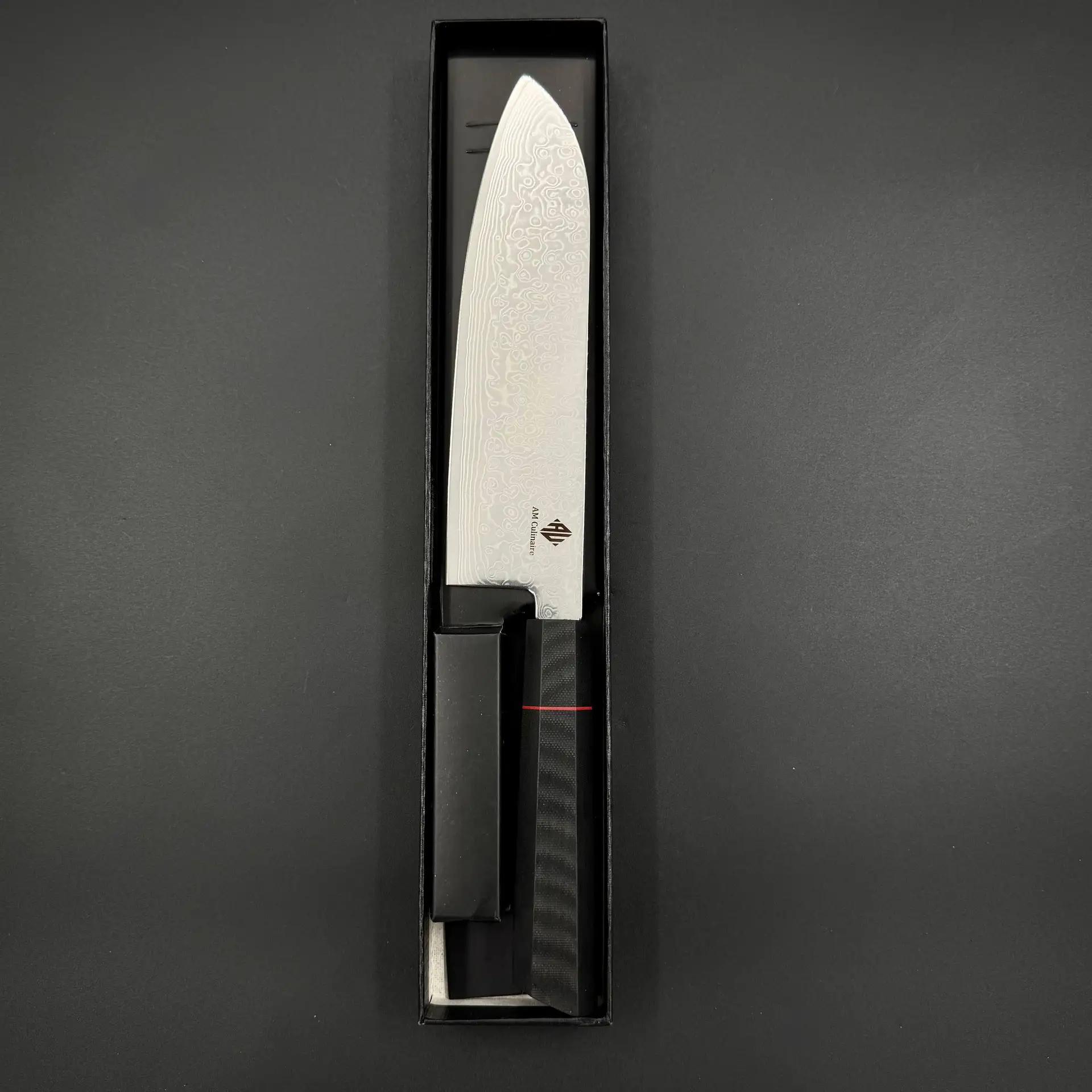 Поварской нож Сантоку AM Culinaire Damascus G10 AM-GCF14