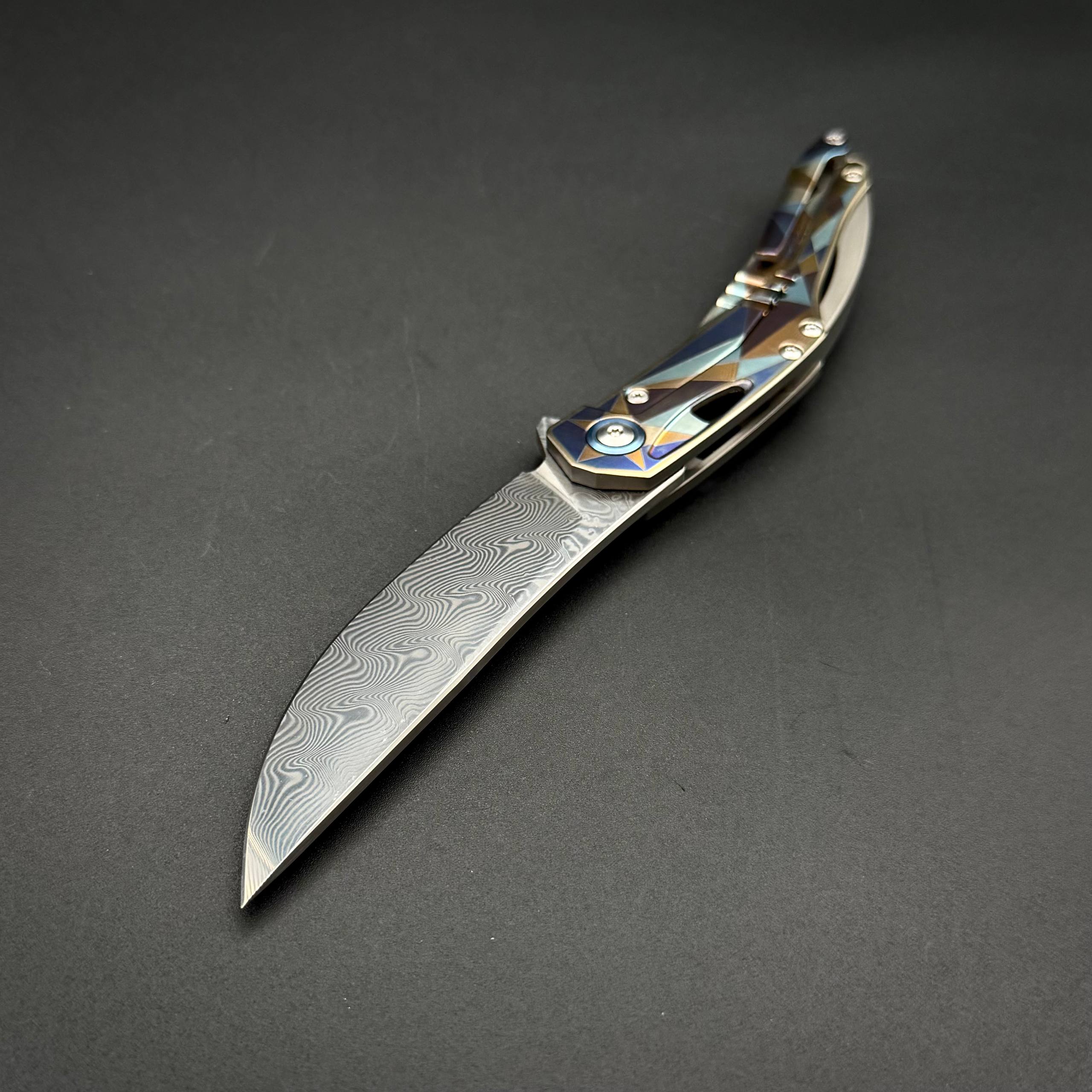 Складной нож Vireon Damascus Colorful Terra Series