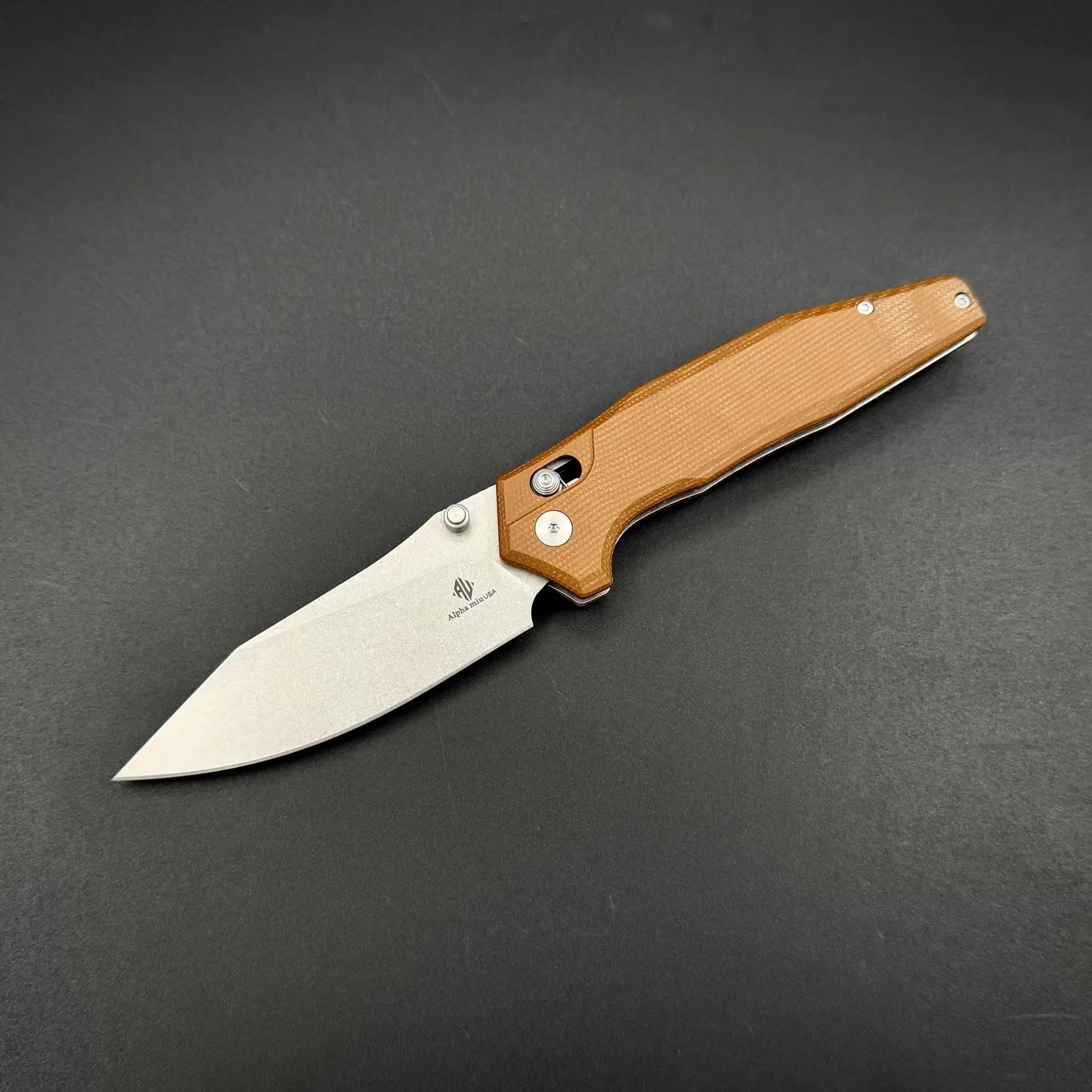 Складной нож AFG Tactical Light Brown g10 Alpha Miu
