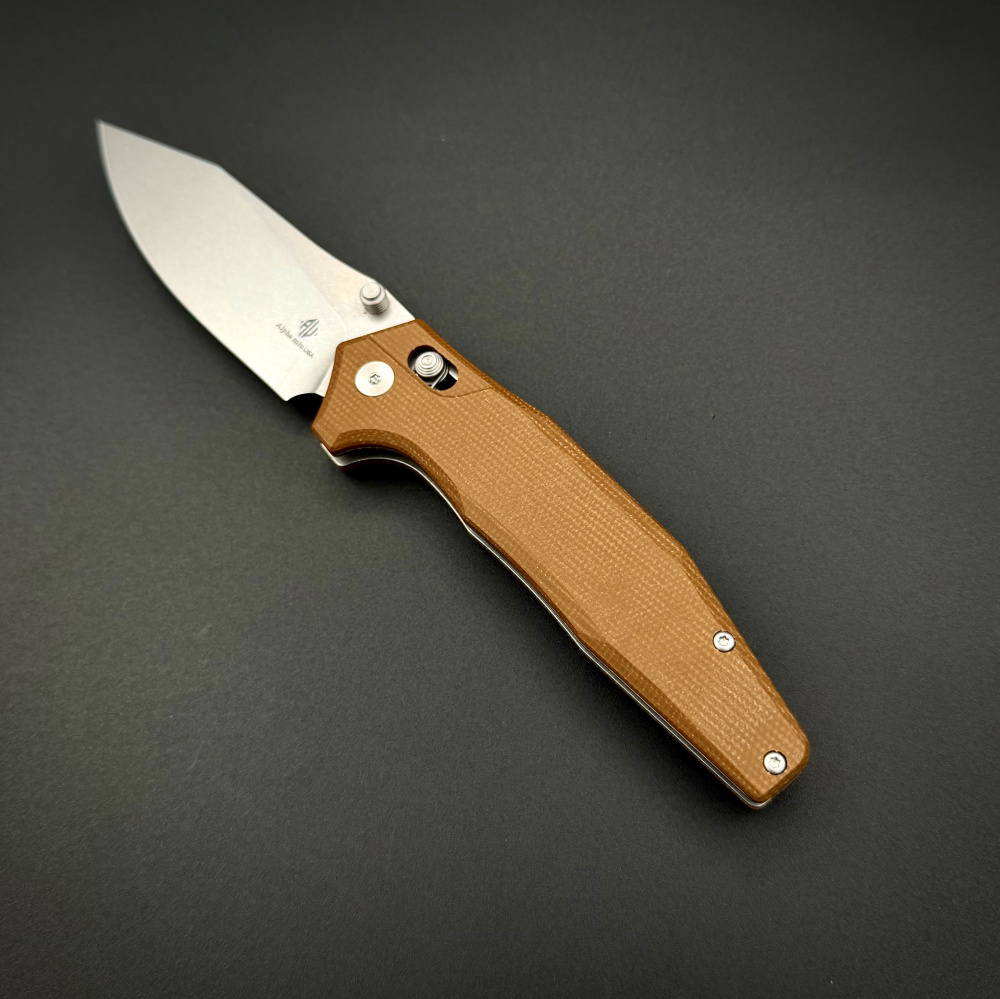 Складной нож AFG Tactical Brown g10 Alpha Miu