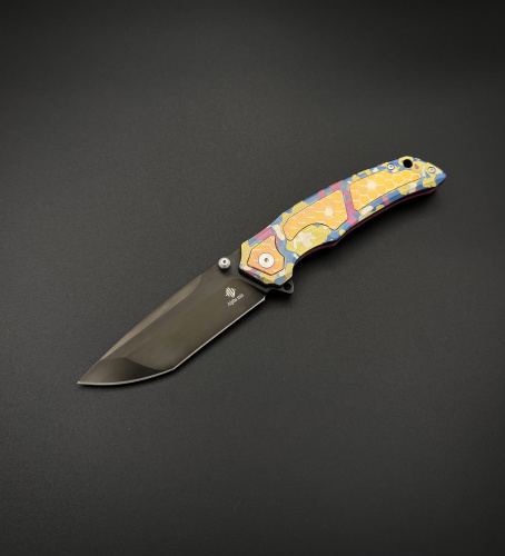 Складной нож REX N690CO Titanium Blue Pink Alpha Miu