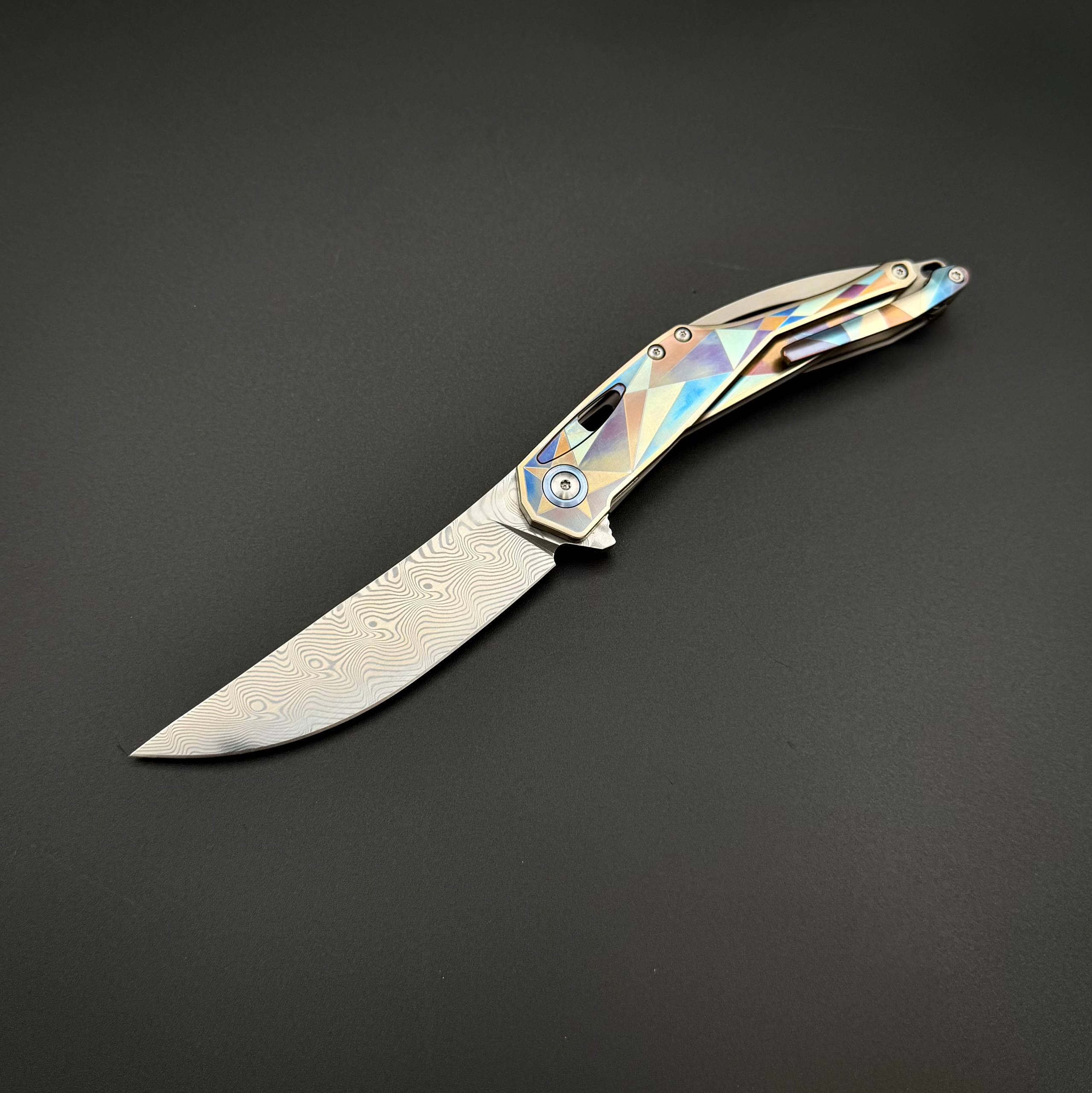 Складной нож Vireon Damascus Colorful Terra Series