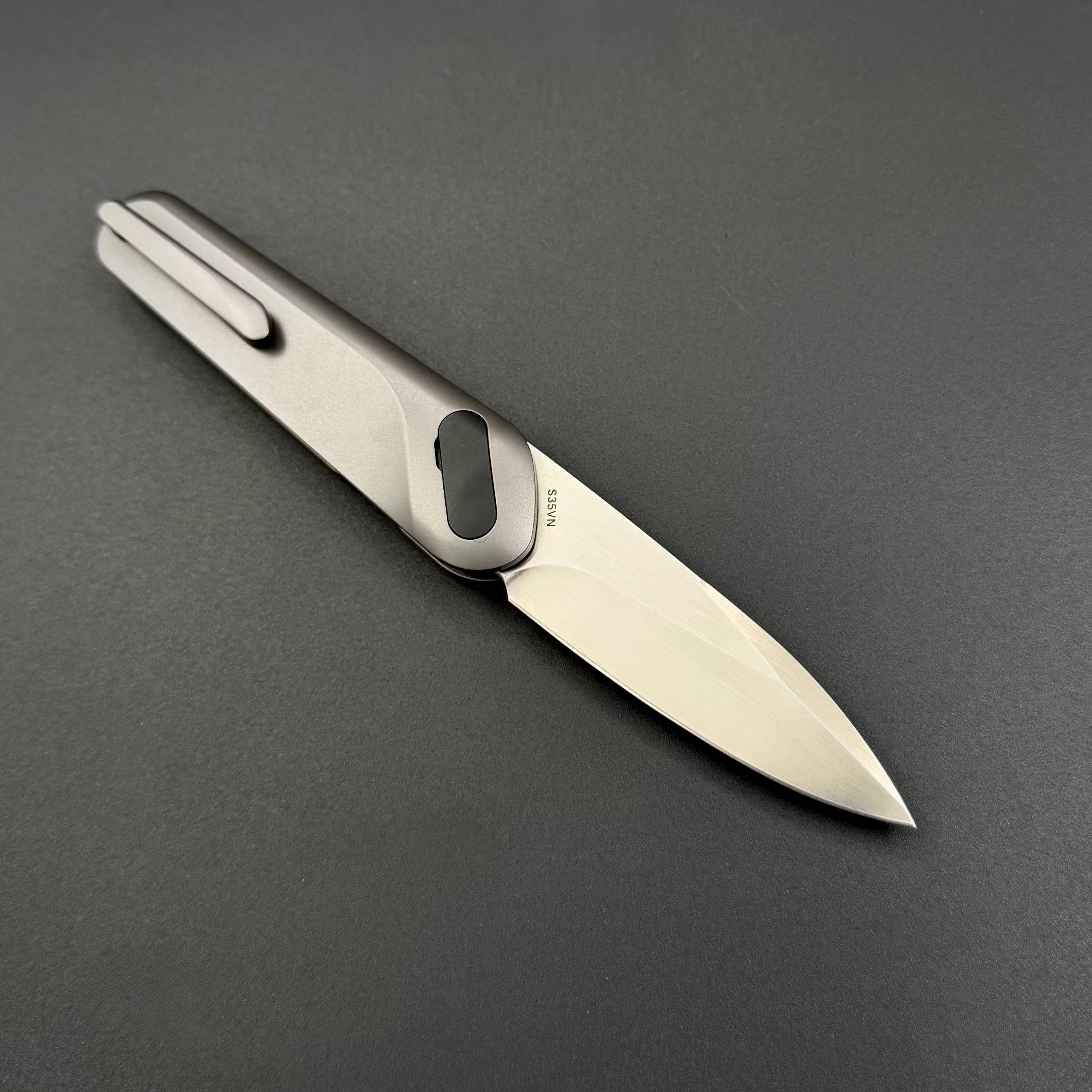 Складной нож Kniclad Ginren CPM S35VN Satin Dark Gray Titanium