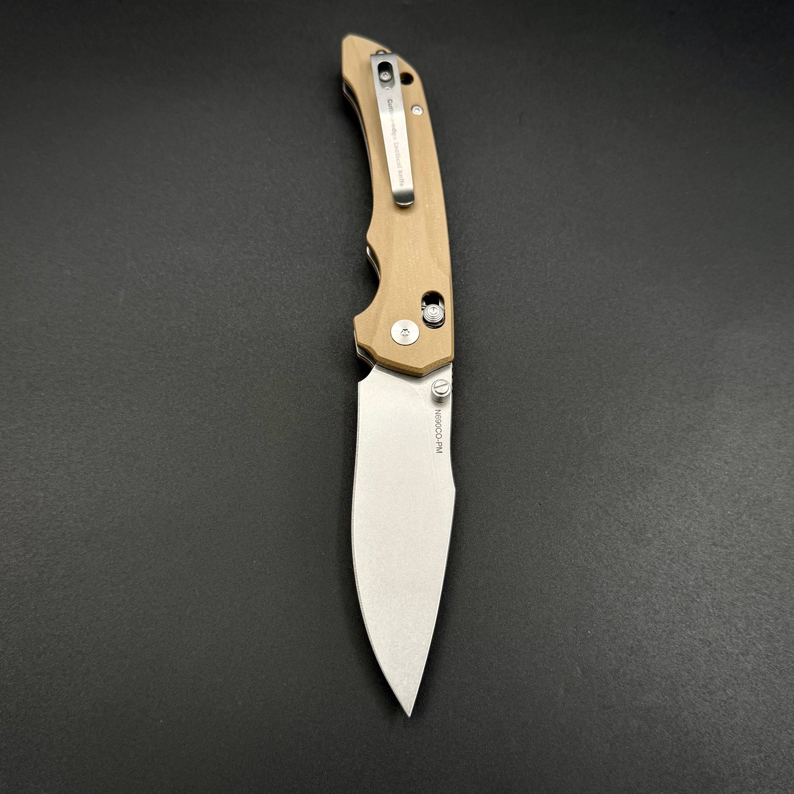 Складной нож Abyss-C n690co G10 Sand Alpha Miu
