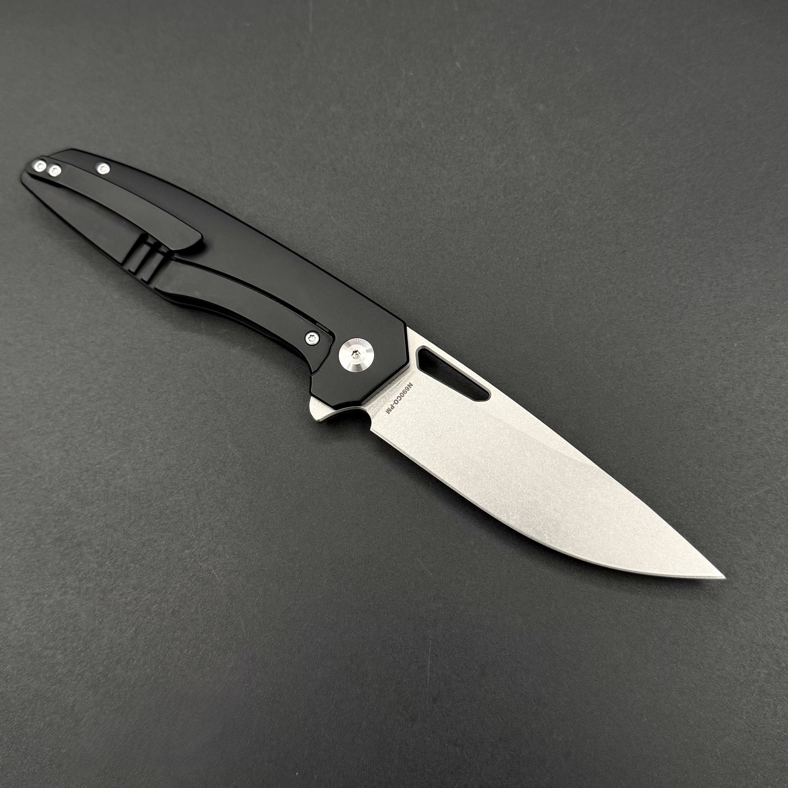 Складной нож Void Black Titanium Drop Point Alpha Miu