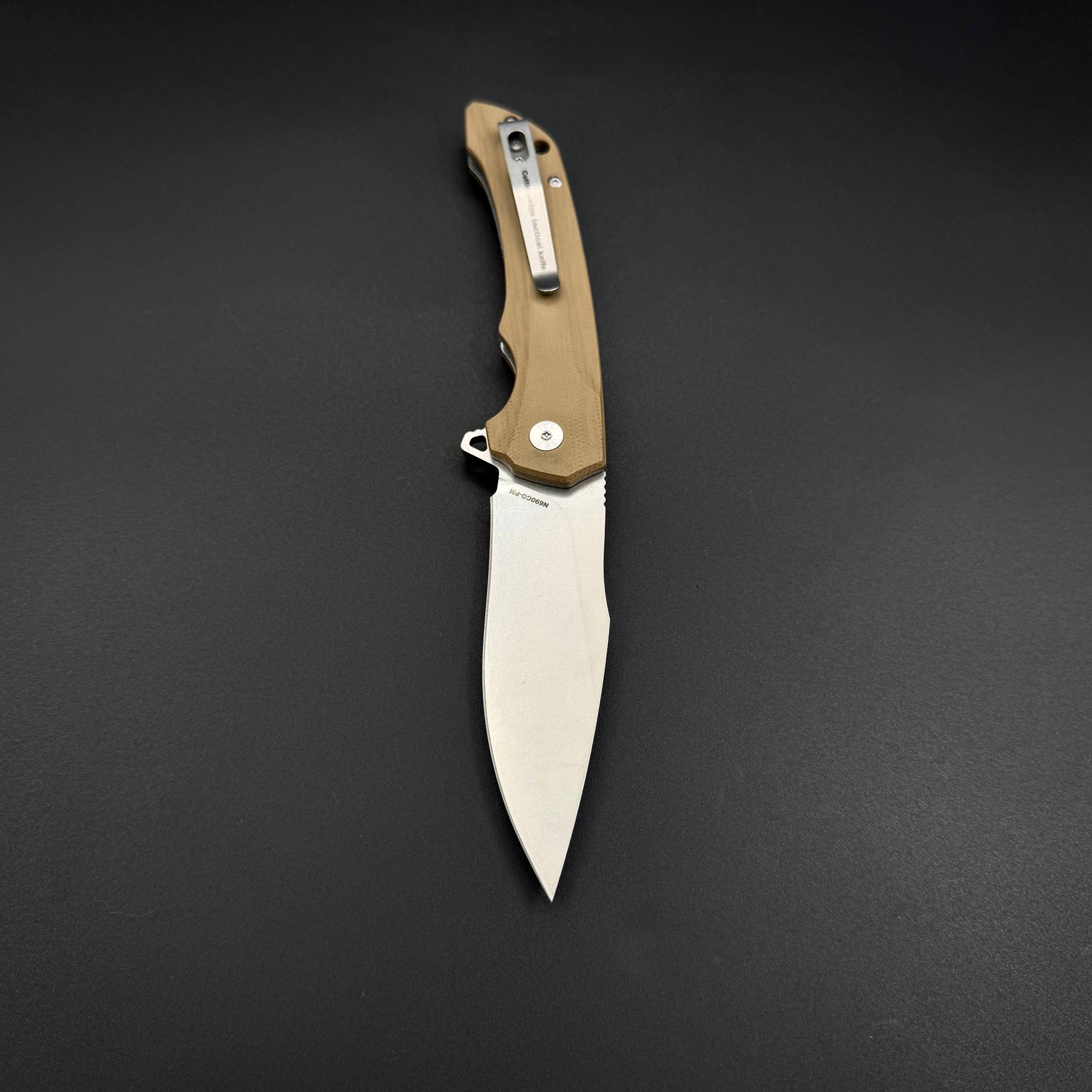 Складной нож Abyss-B n690co G10 Sand Alpha Miu
