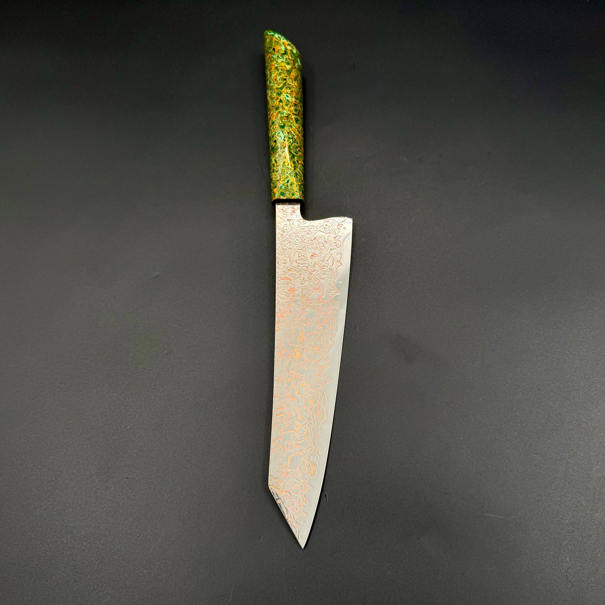 Поварской нож ручной работы Kiritsuke Jìn Cháo Green