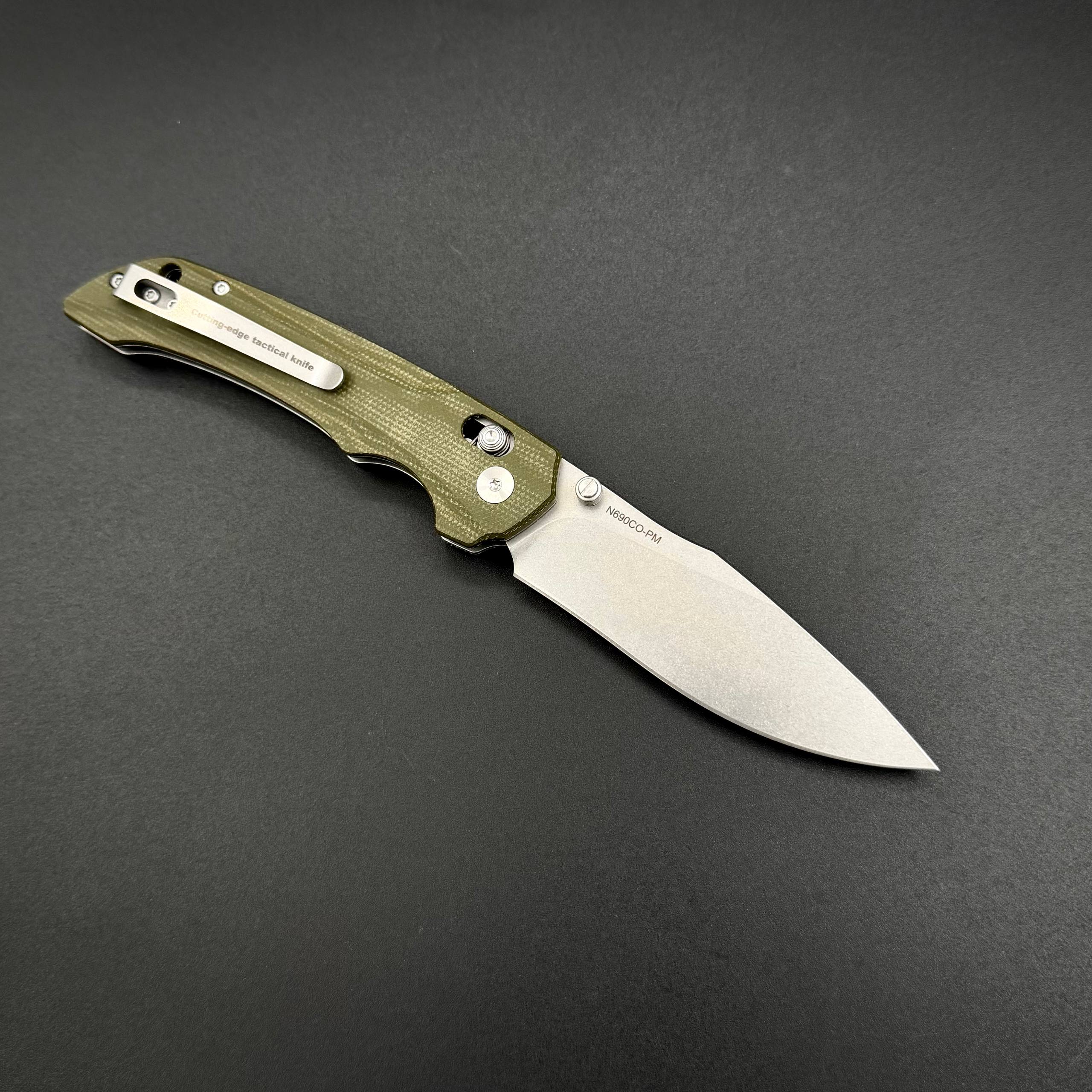 Складной нож Abyss-C n690co G10 Olive Alpha Miu