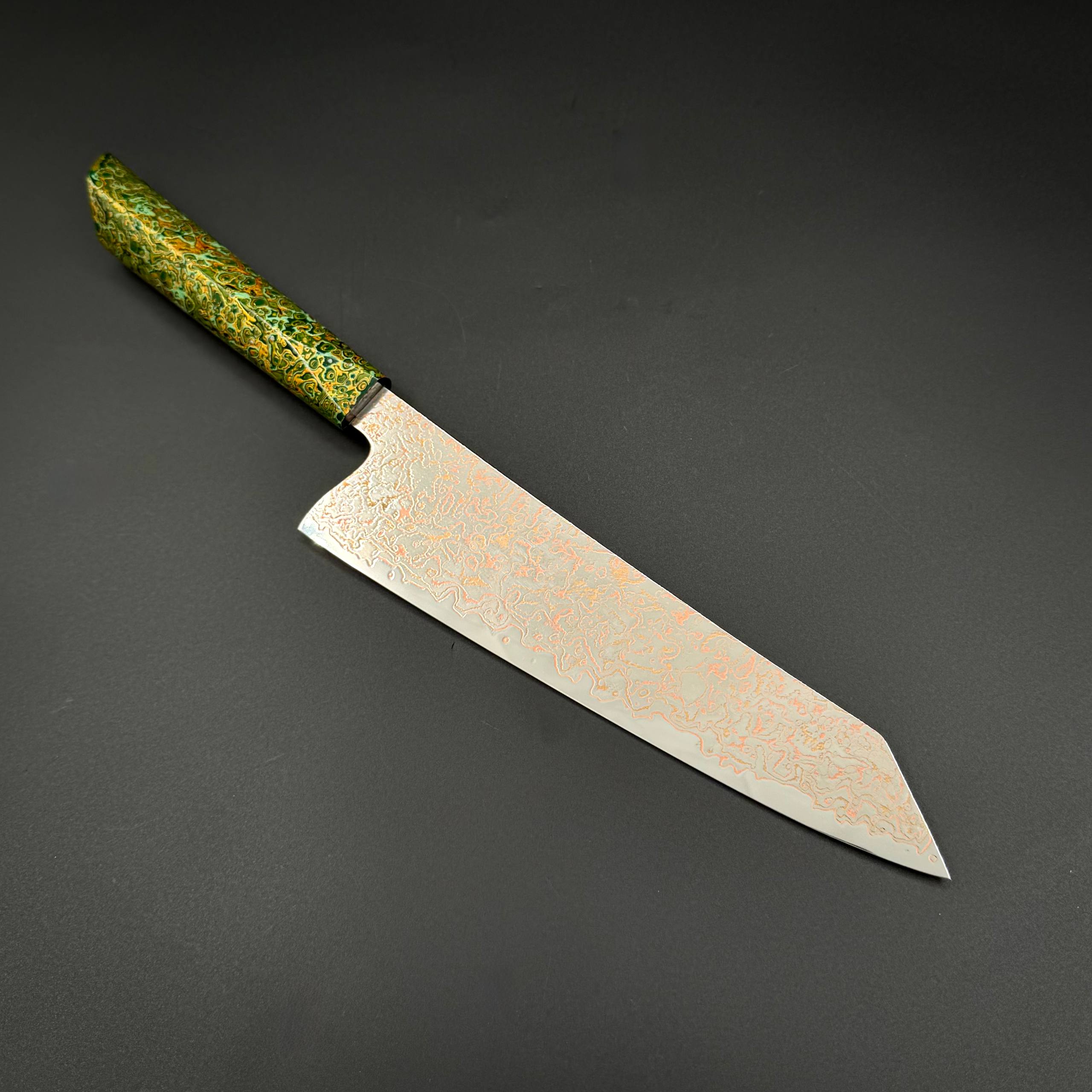 Поварской нож ручной работы Kiritsuke Jìn Cháo Green
