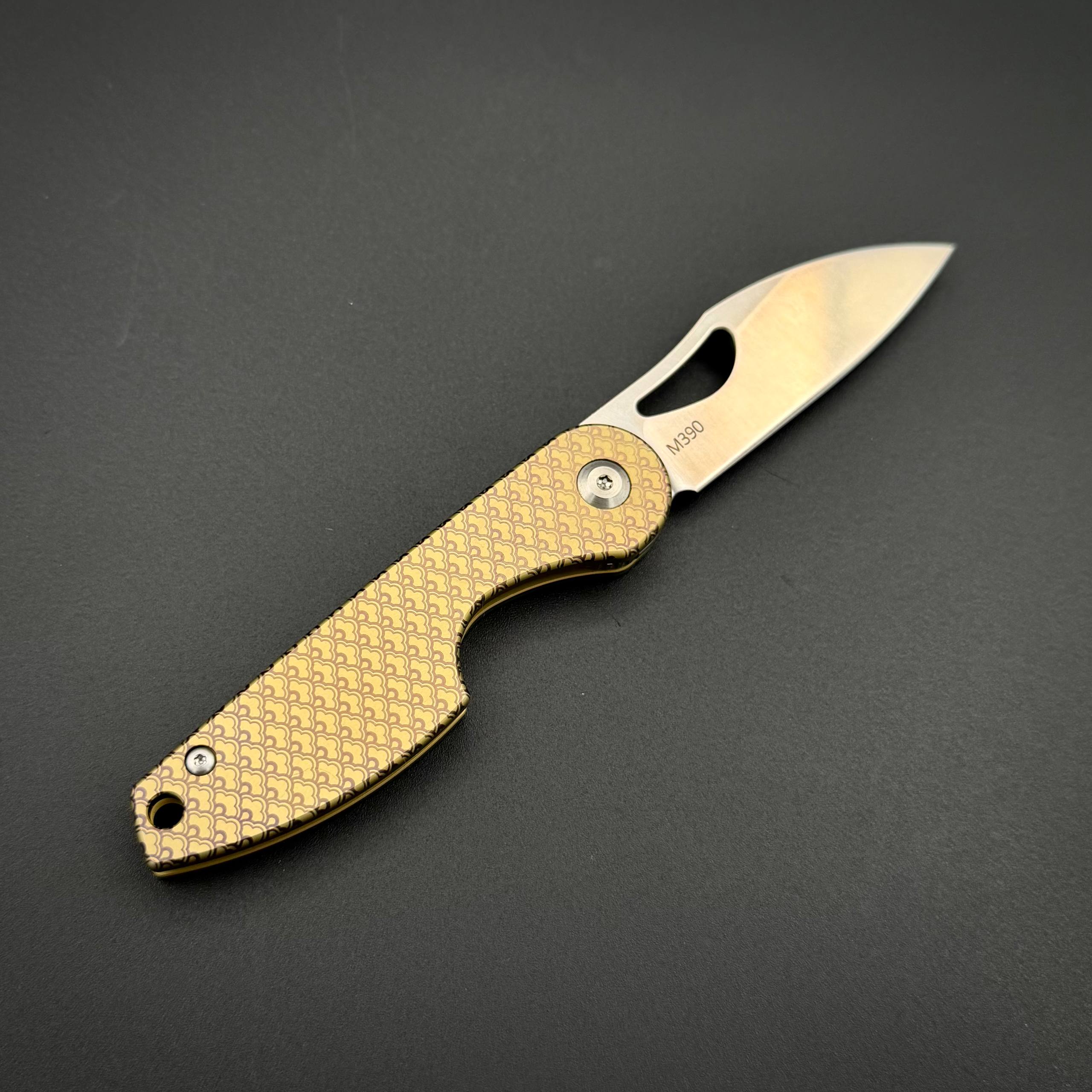 Складной нож ARC Gold M390 Titanium Detent Lock Terra Series