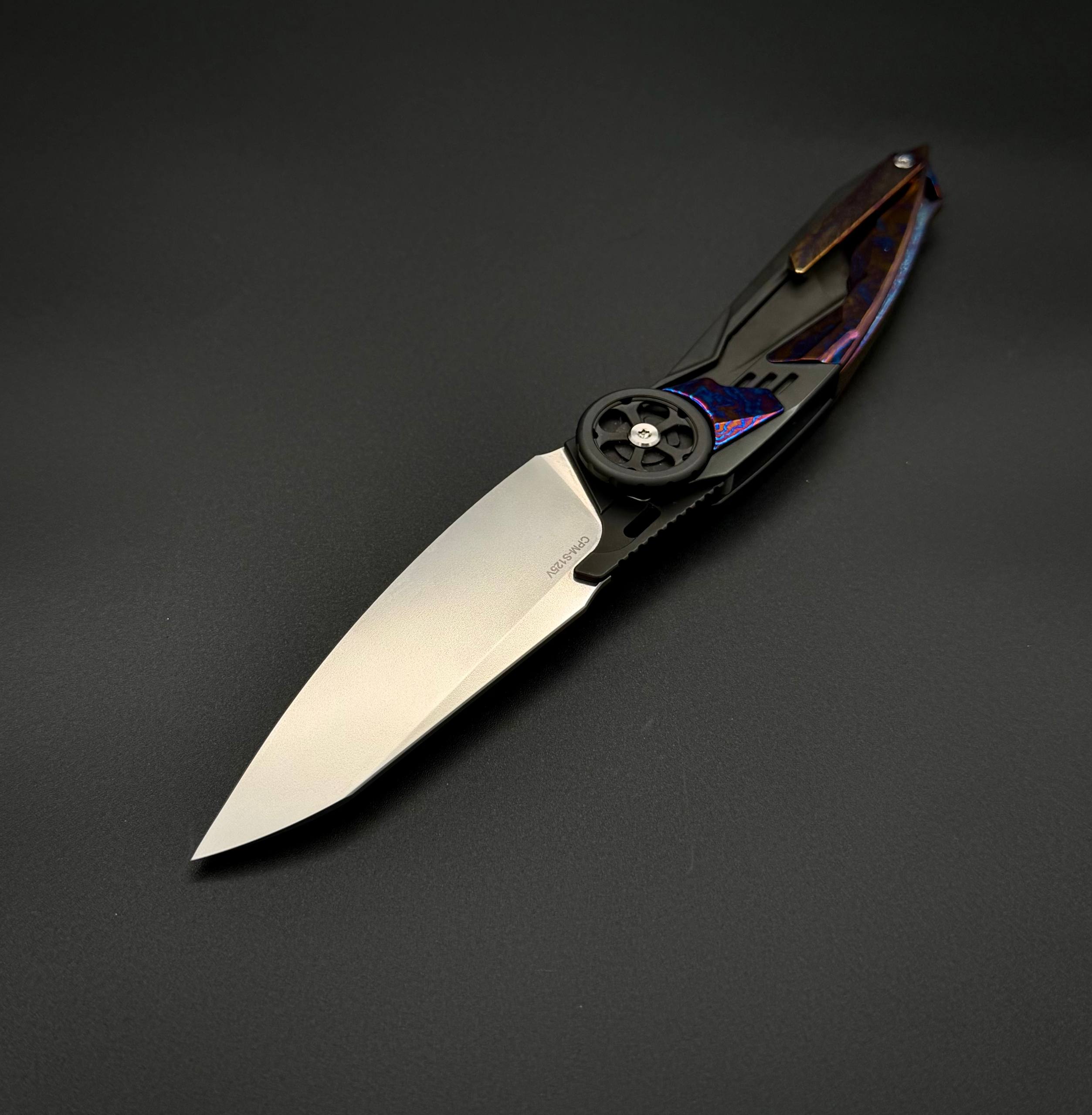 Складной нож Itrion AY-T-24046 Timascus Black CPM S125V