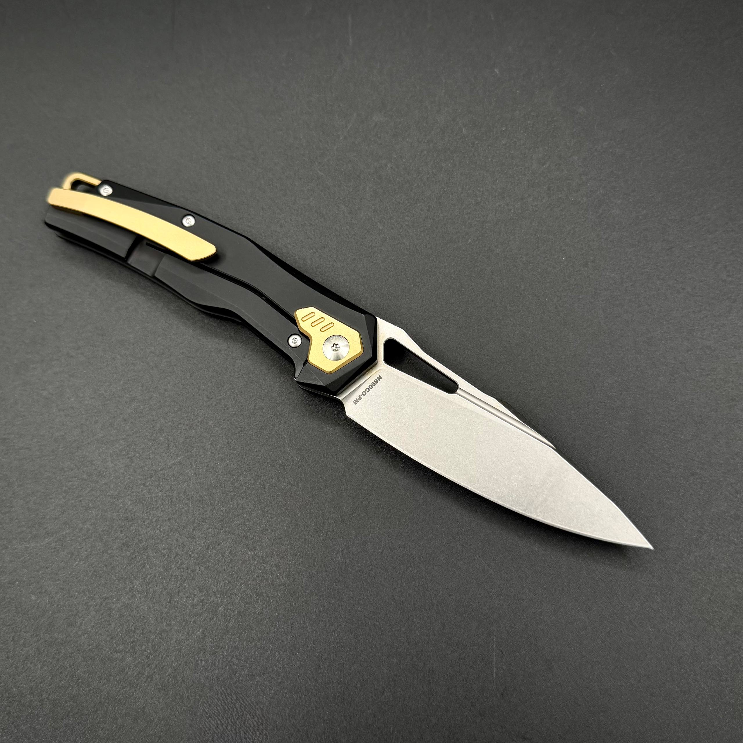 Складной нож Swift Black Gold n690co Titanium