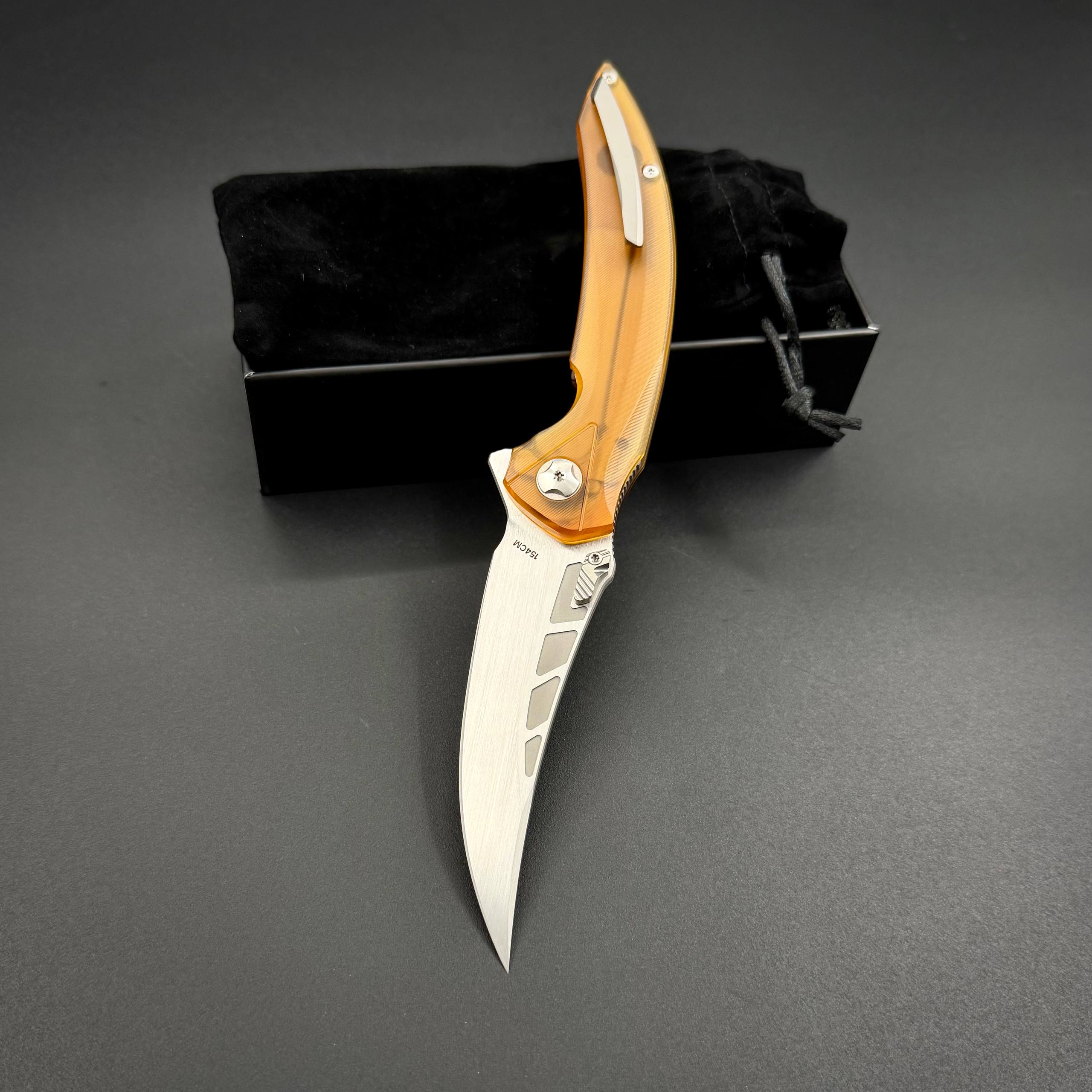 Складной нож KniClad JAX 154CM Amber