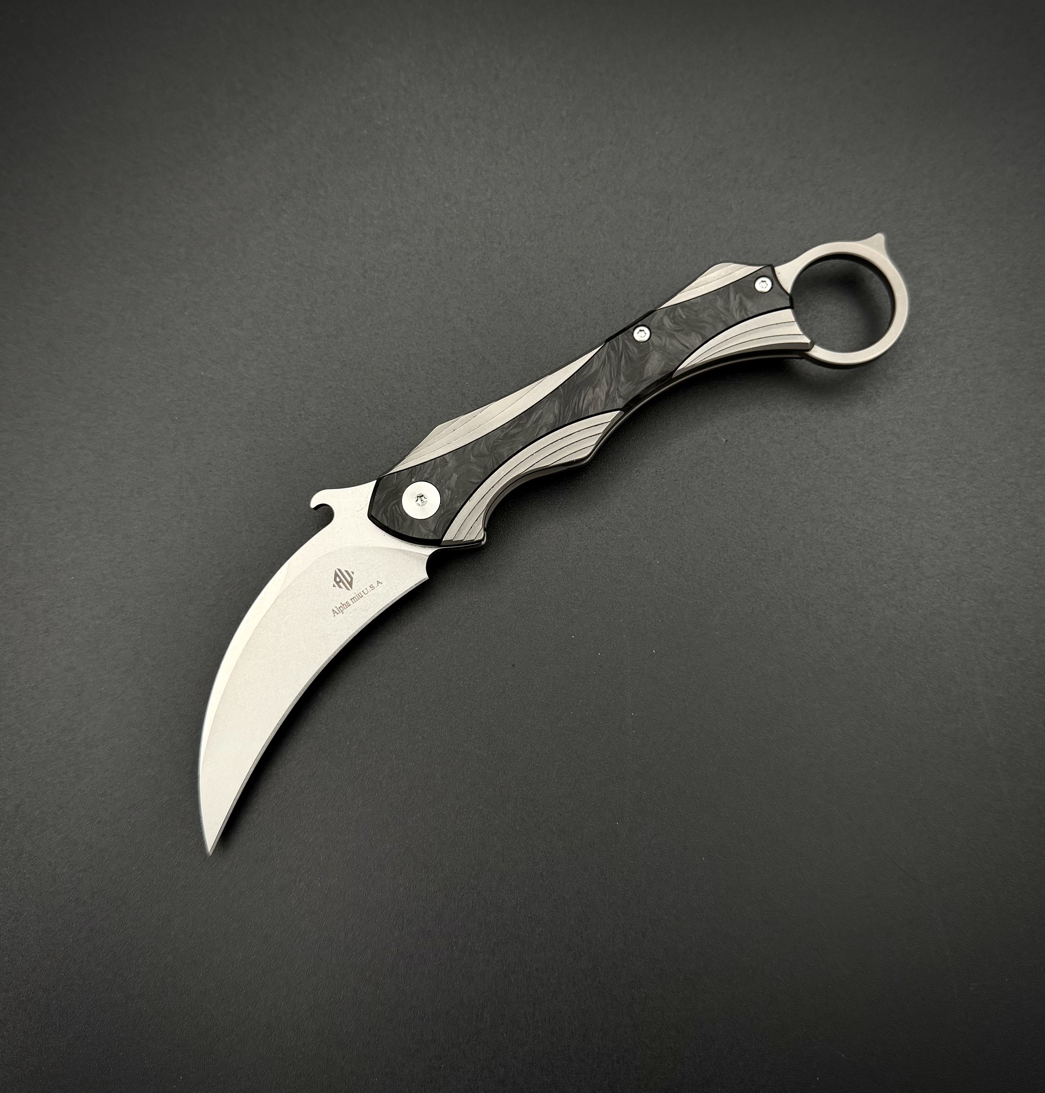 Складной нож керамбит Urban Talon Shred Carbon Fiber Titanium Alpha Miu